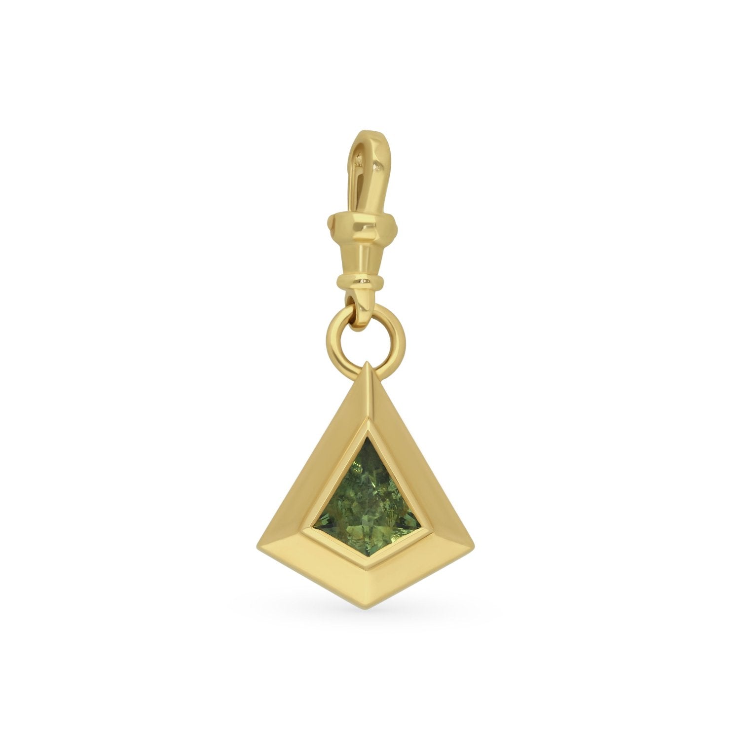 Ellie Air at E.C.One London ROCKPOOL Kite Gold Charm with Green Sapphire