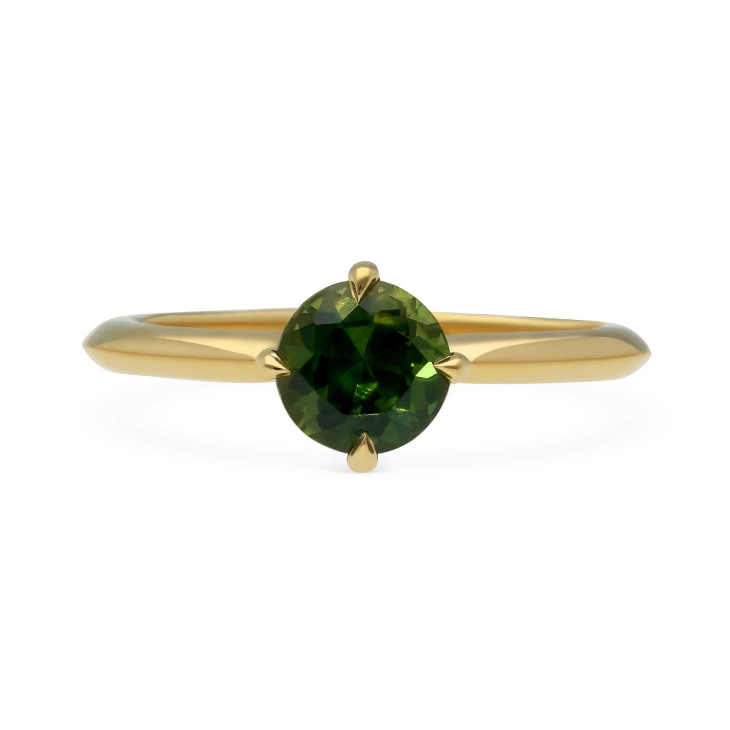 Ellie Air ethical jeweller WHIRLPOOL Ring with Brilliant Cut Australian Sapphire Yellow Gold