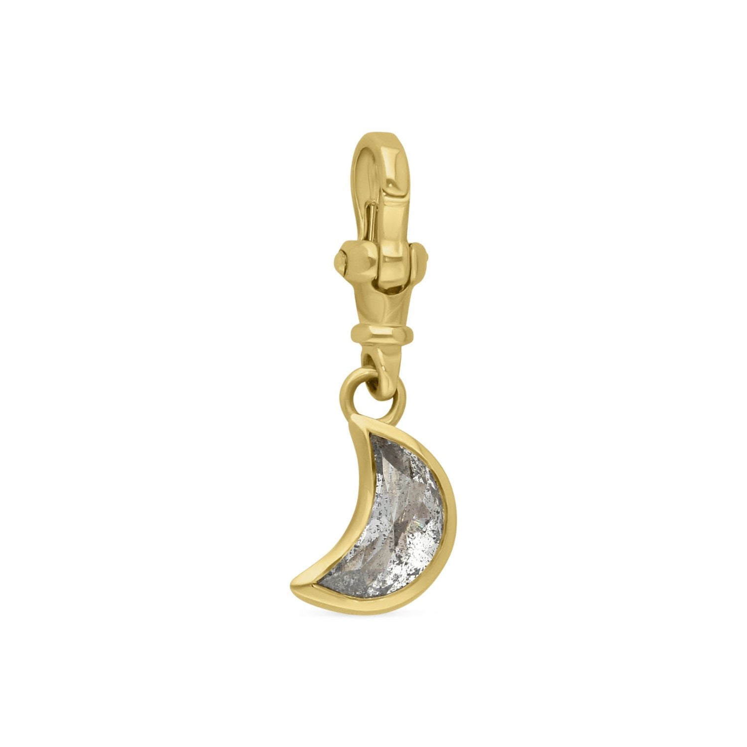 Ellie Air at E.C.One London MAMA HUG Gold Charm with Salt & Pepper Diamond