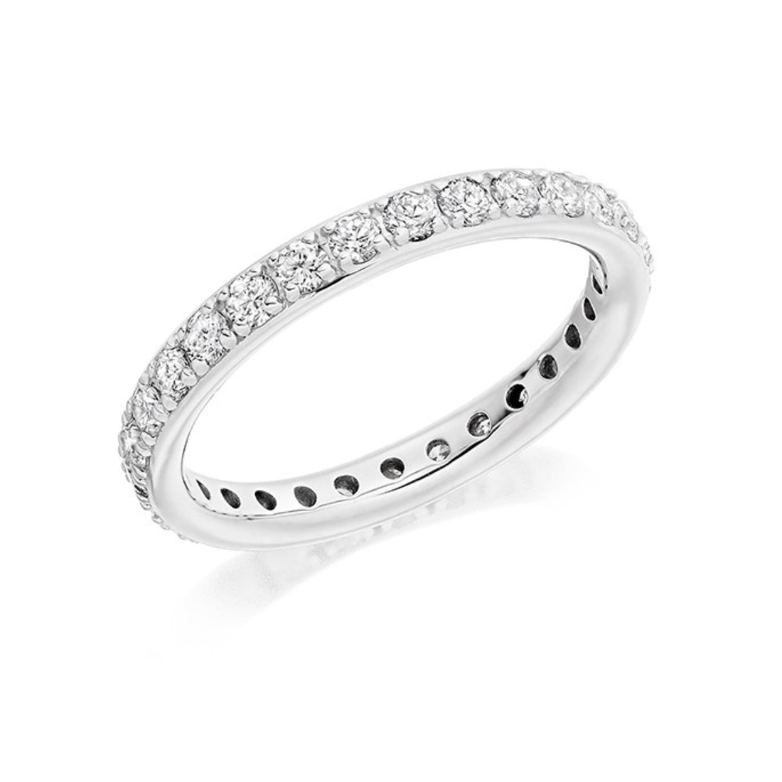 E.C.C.One 1.00ct Platinum Brilliant Diamond Grain Set Eternity Ring