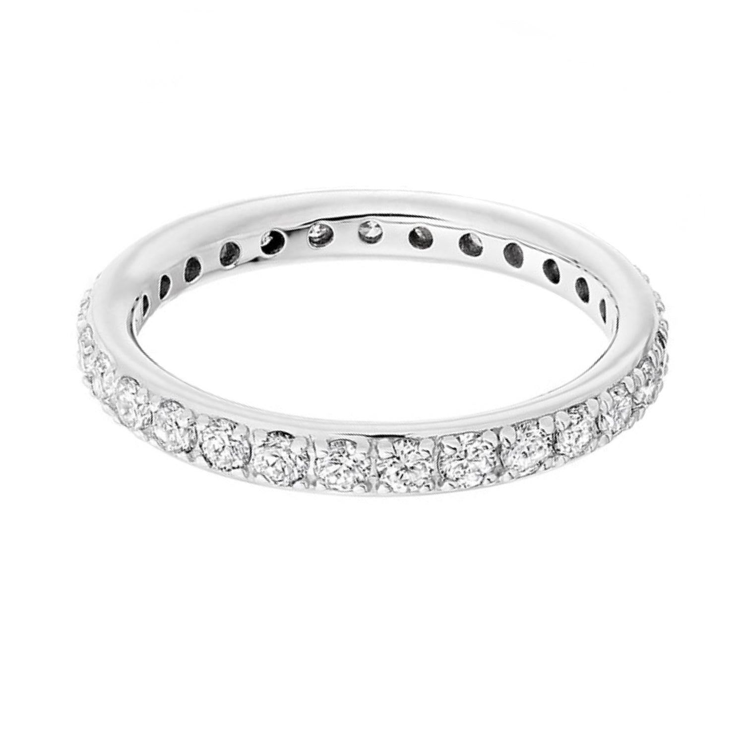 E.C.C.One 1.00ct Platinum Brilliant Diamond Grain Set Eternity Ring