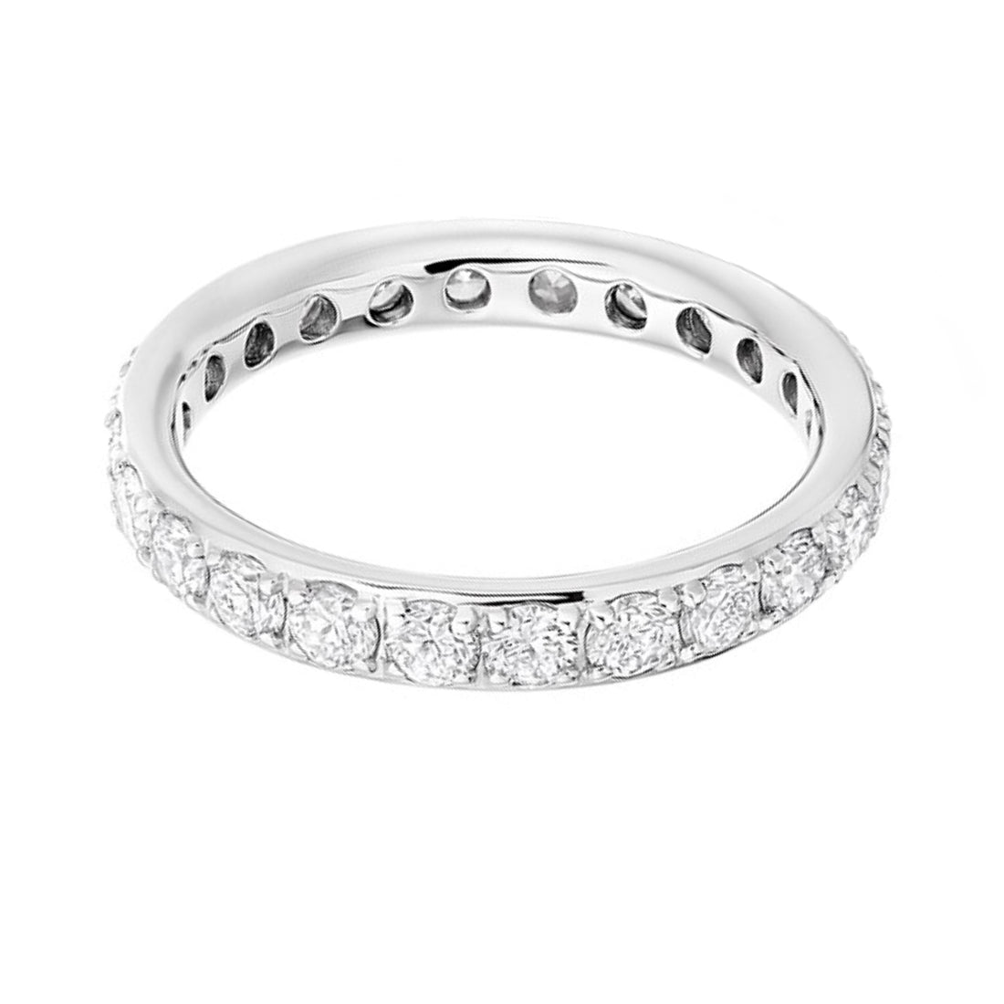 E.C.One 1.50ct Platinum Brilliant Diamond Grain Set Eternity Ring