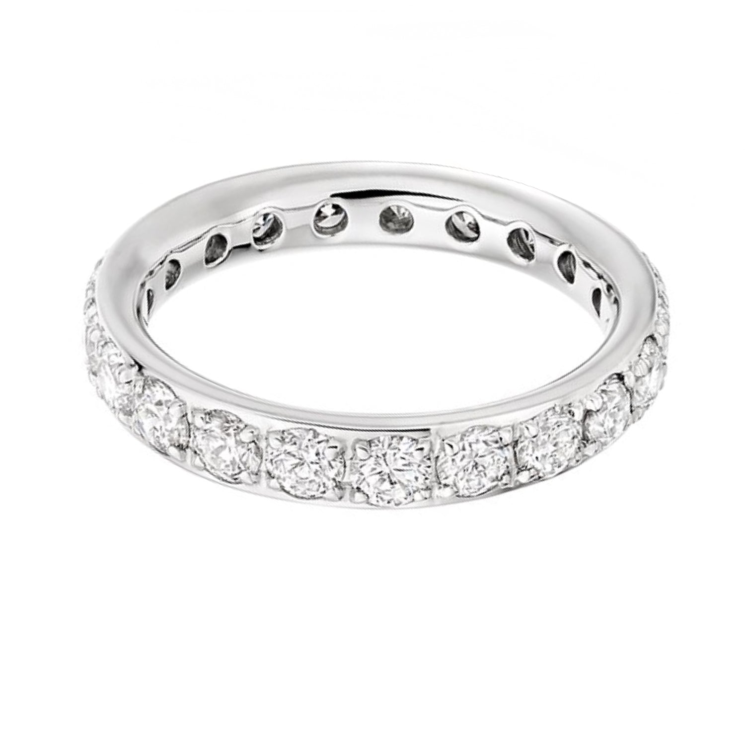 2.00ct Platinum Brilliant Diamond Grain Set Eternity Ring