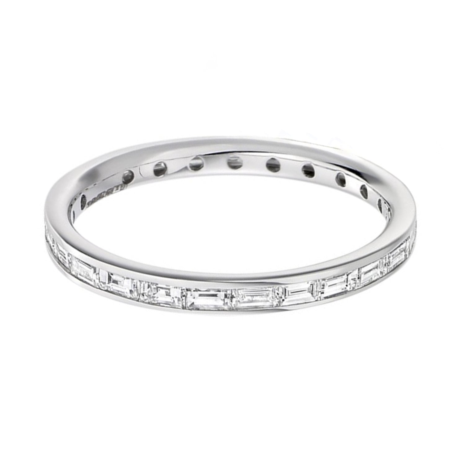 EC One 0.75ct Horizontal Diamond Channel Set Eternity Ring recycled 18ct white gold