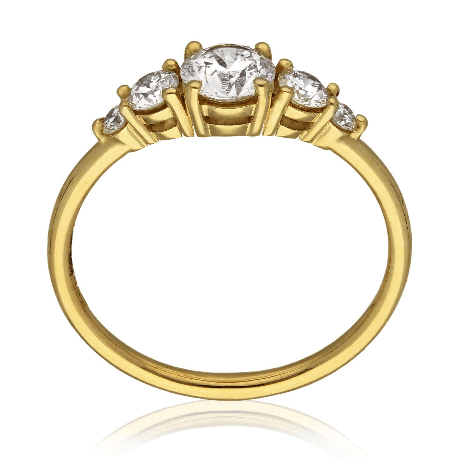 E.C. One GENEVIEVE recycled Yellow Gold 0.62ct Diamond Engagement Ring made in our B Corp certified London workshop