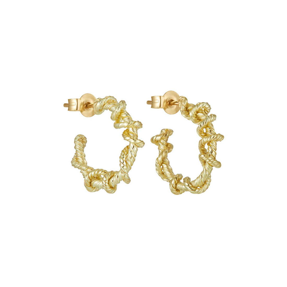 Natalie Perry Pair Small Double Twist Hoop Earrings at ethical jewellers EC One London