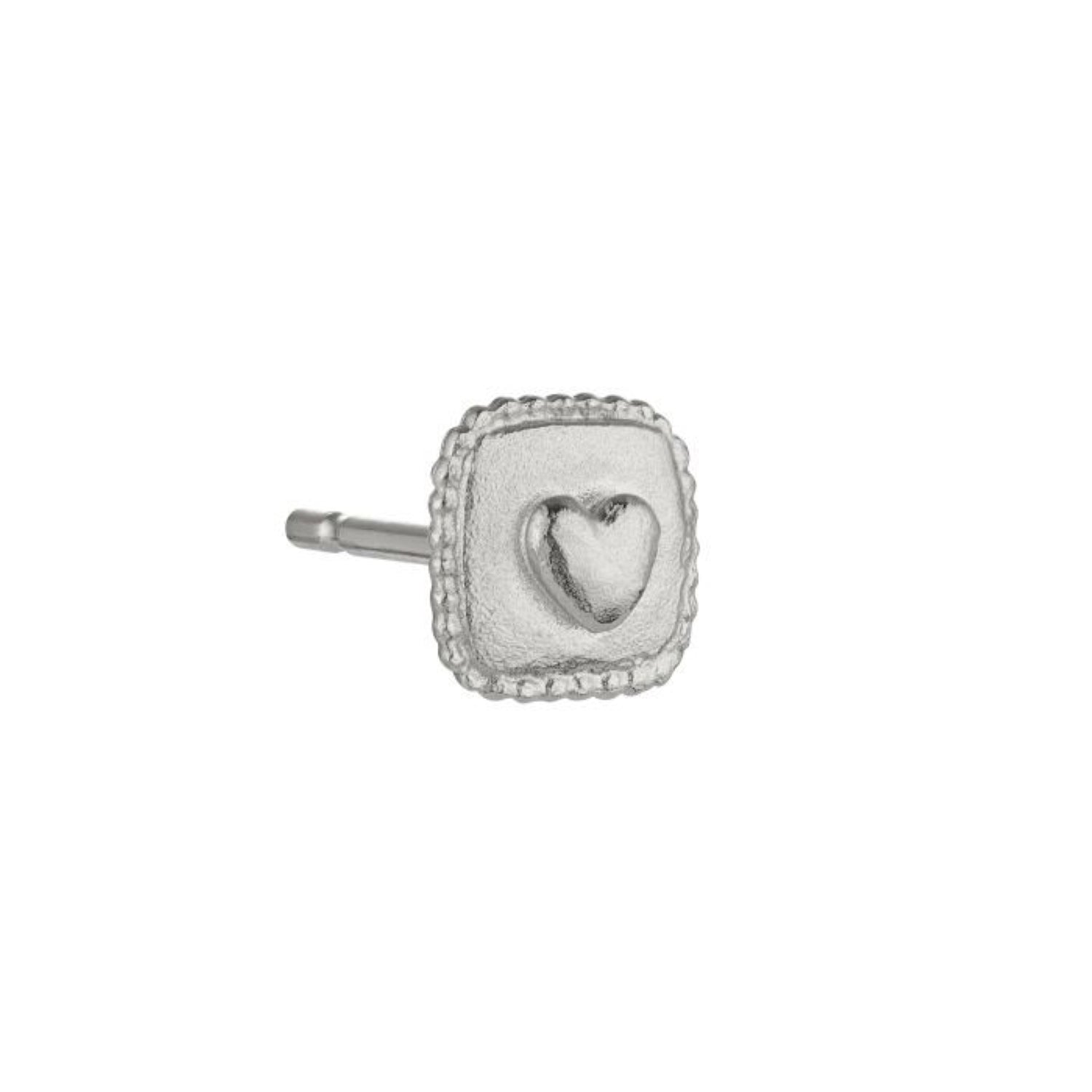 Alex Monroe at EC.One London Square Ex-voto Heart Single Stud Earring Silver