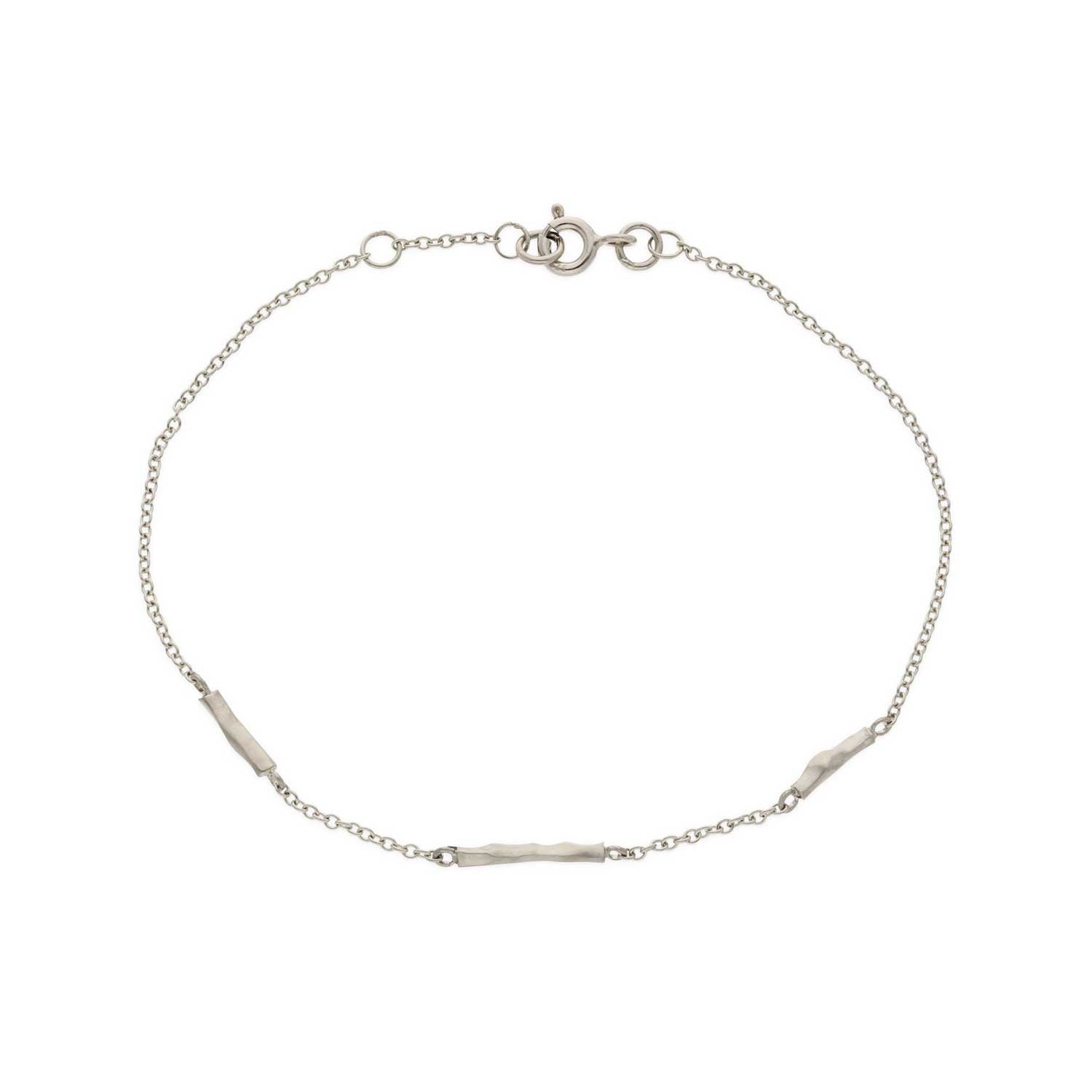 Belle Smith at E.C.One London silver facet bar bracelet