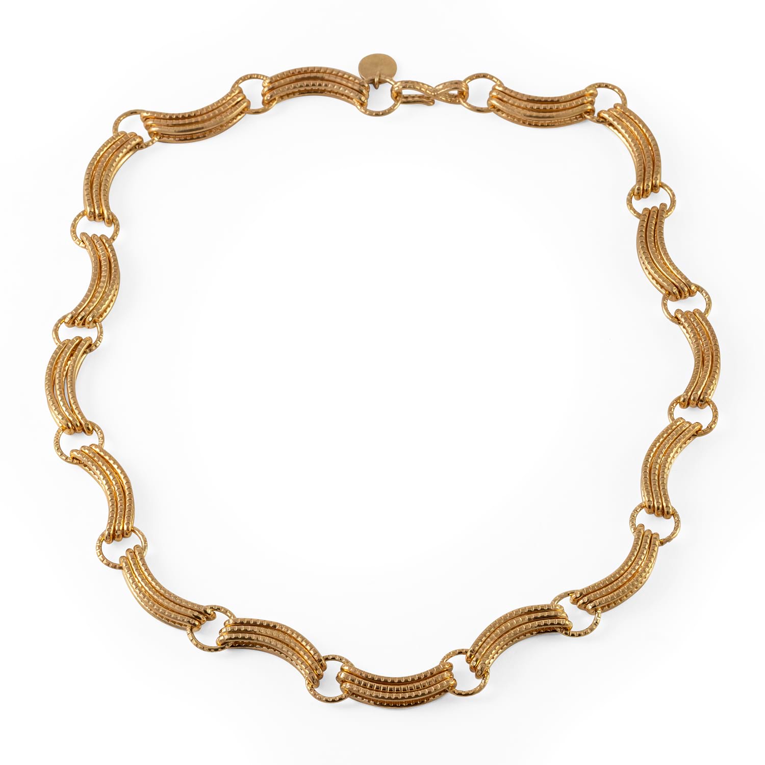 Cara Tonkin at E.C.One London Serpentine Chain Collar Gold Plated