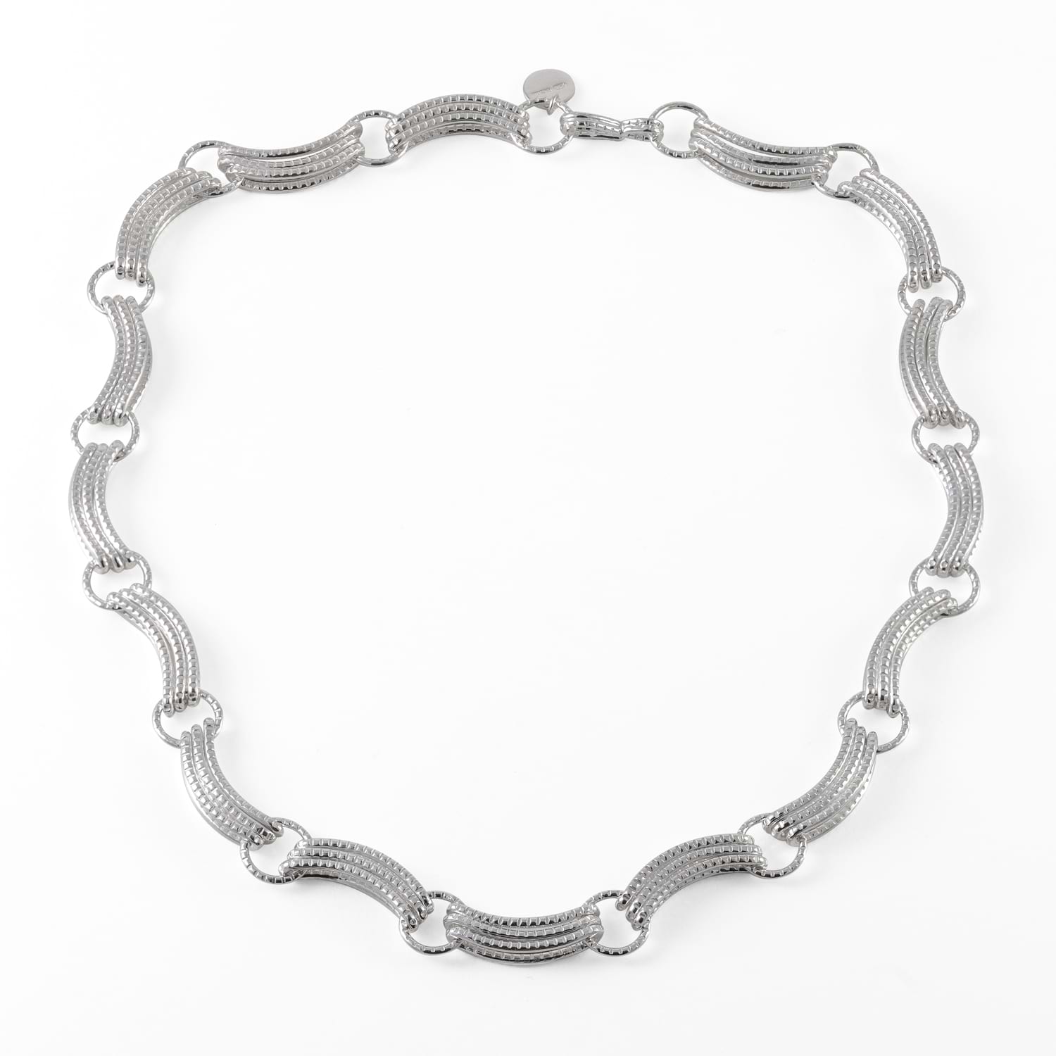 Cara Tonkin at E.C.One London Serpentine Chain Collar Silver