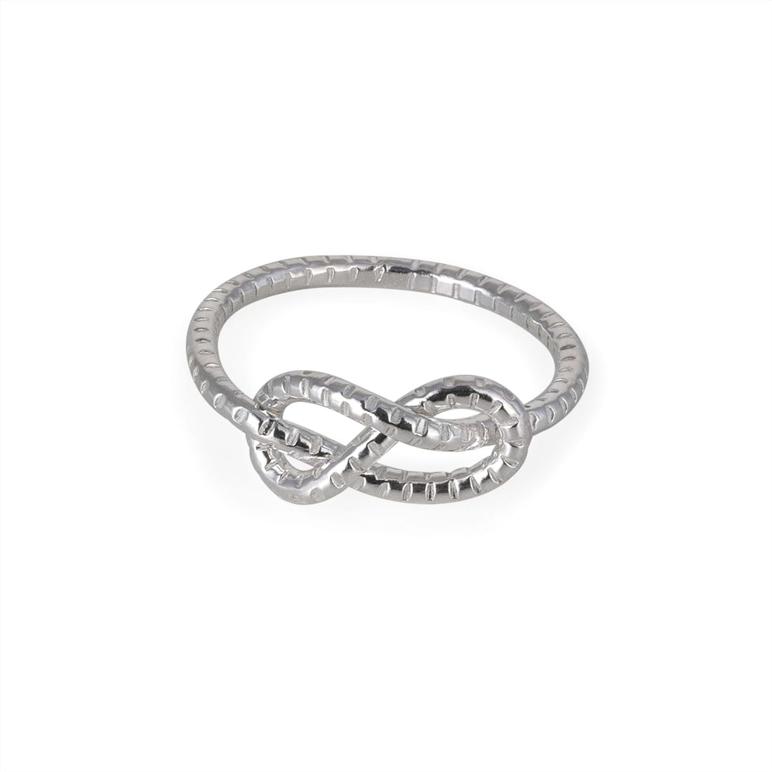 Cara Tonkin at E.C.One London  Serpentine Infinity Knot Ring Silver