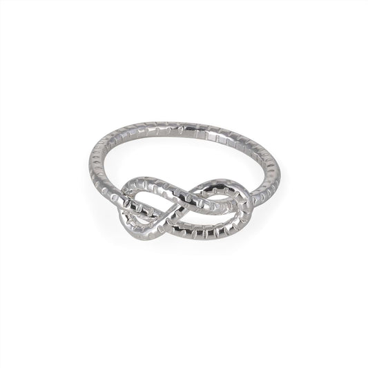 Cara Tonkin at E.C.One London  Serpentine Infinity Knot Ring Silver