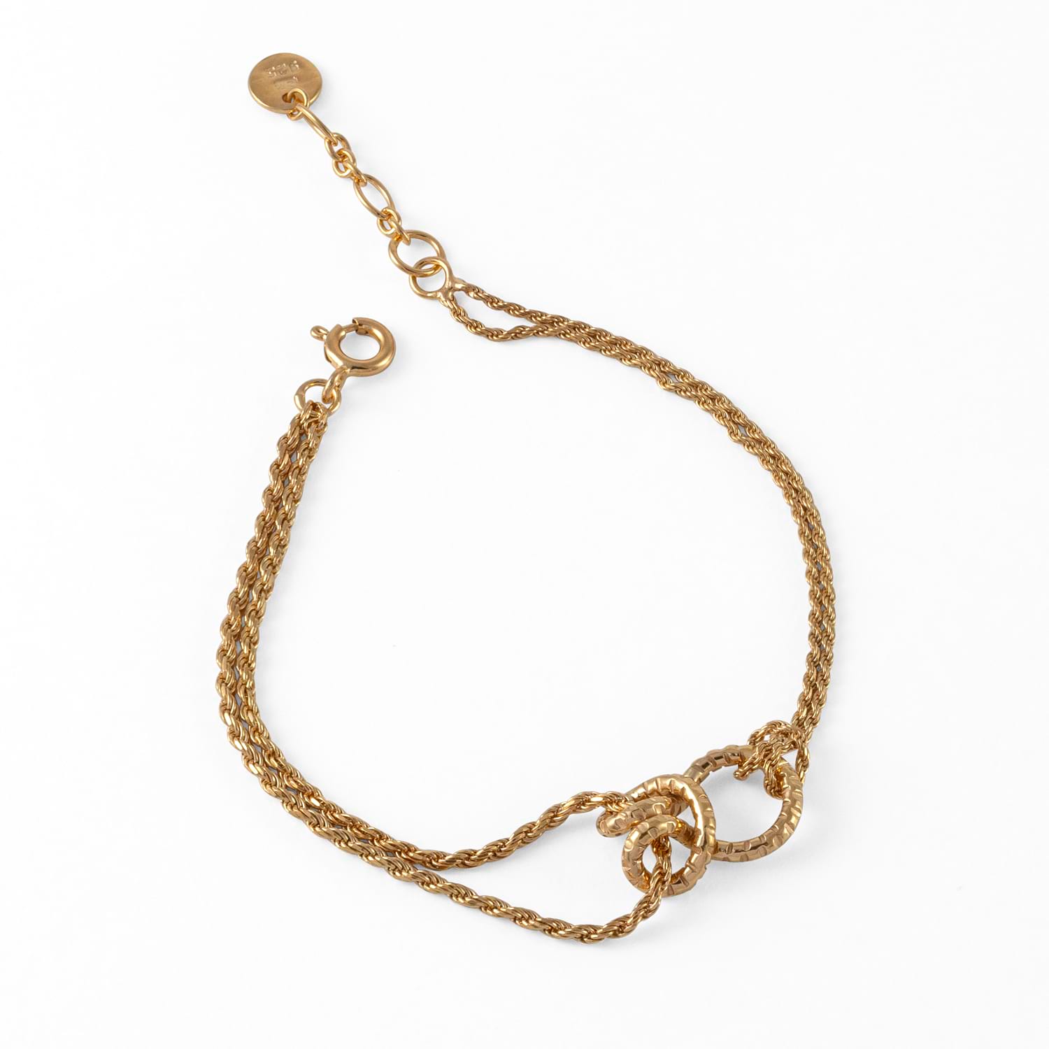 Cara Tonkin at E.C.One London  Serpentine Knot Bracelet Gold Plated