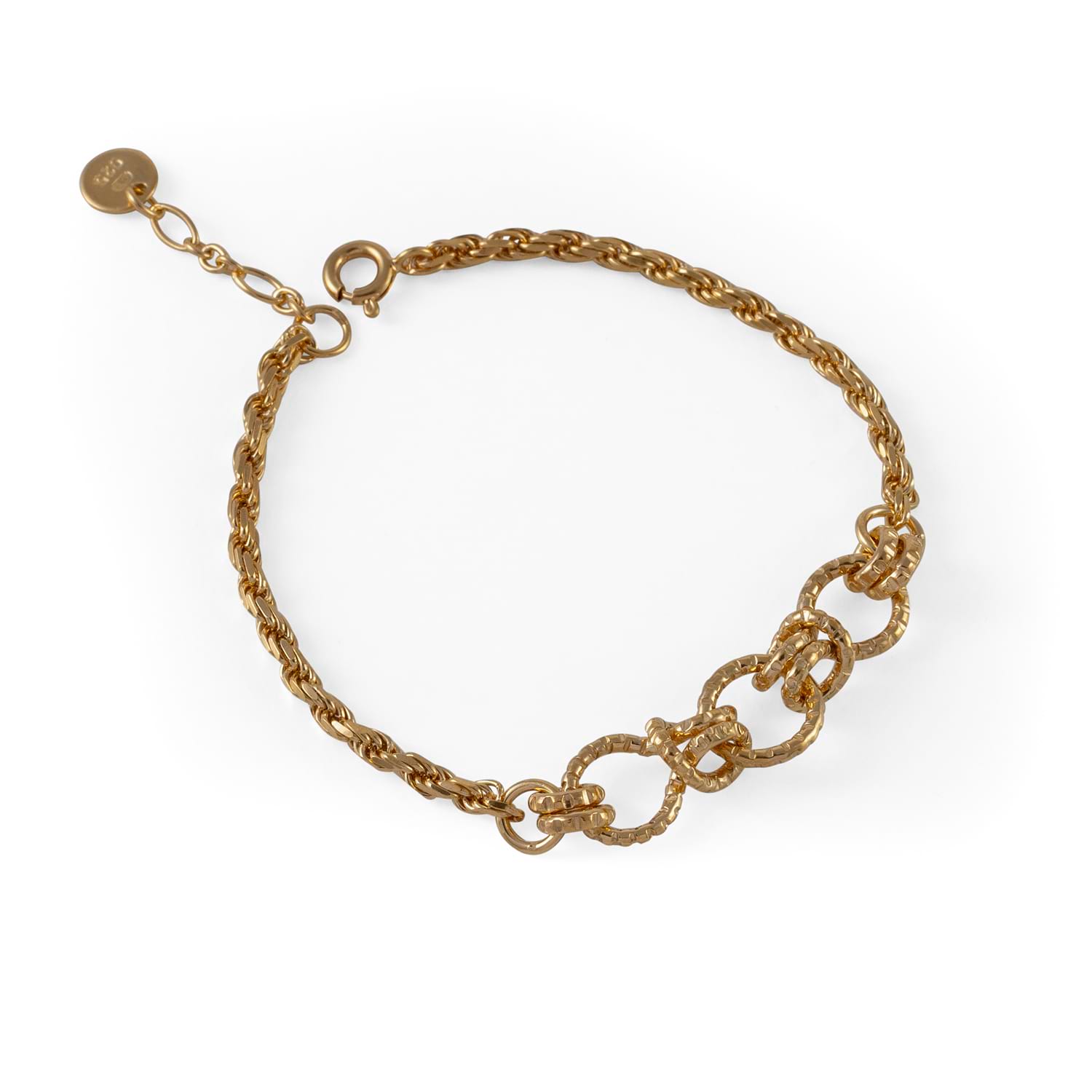 Cara Tonkin at E.C.One London  Serpentine Knot Chain Bracelet Gold Plated