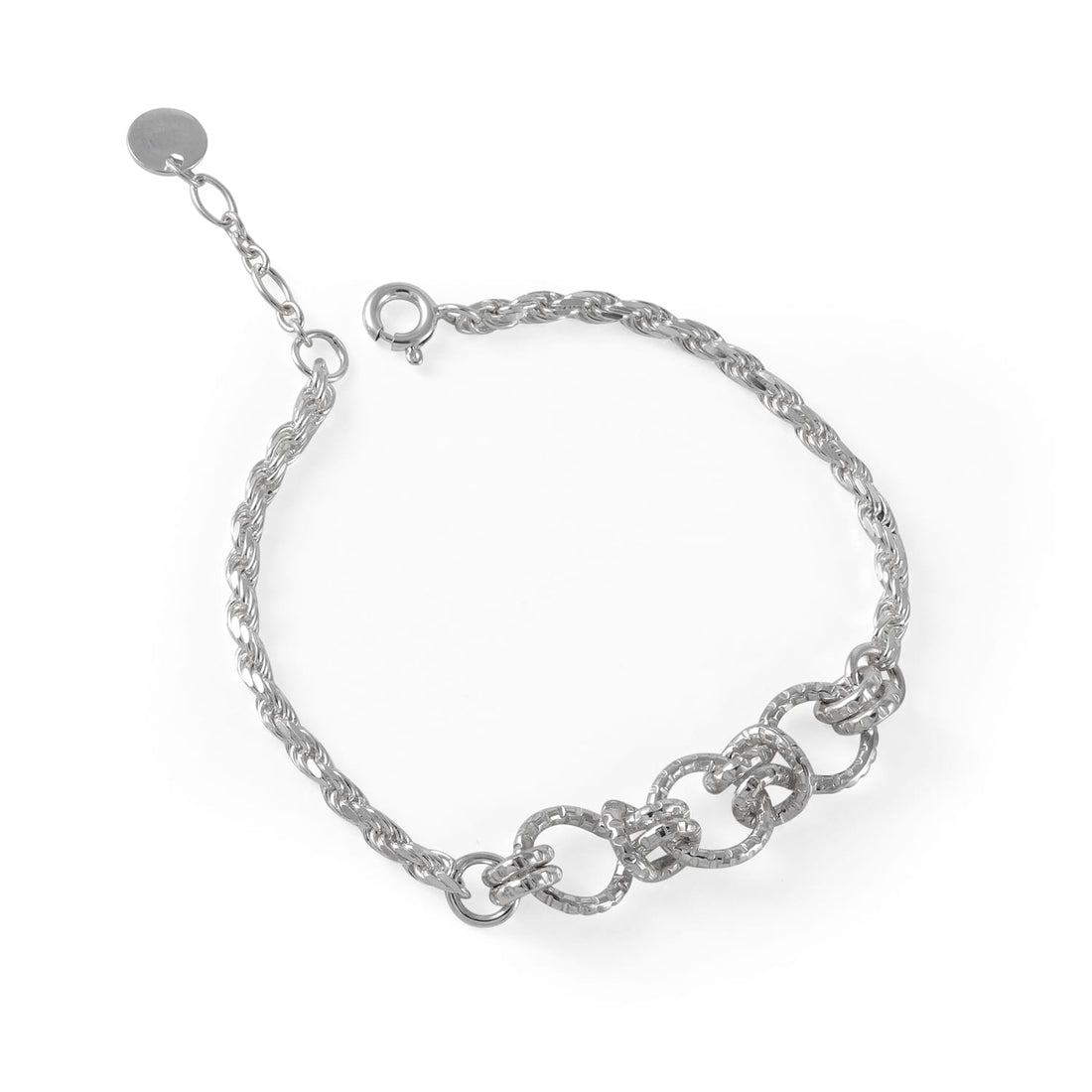 Cara Tonkin at E.C.One London  Serpentine Knot Chain Bracelet Silver