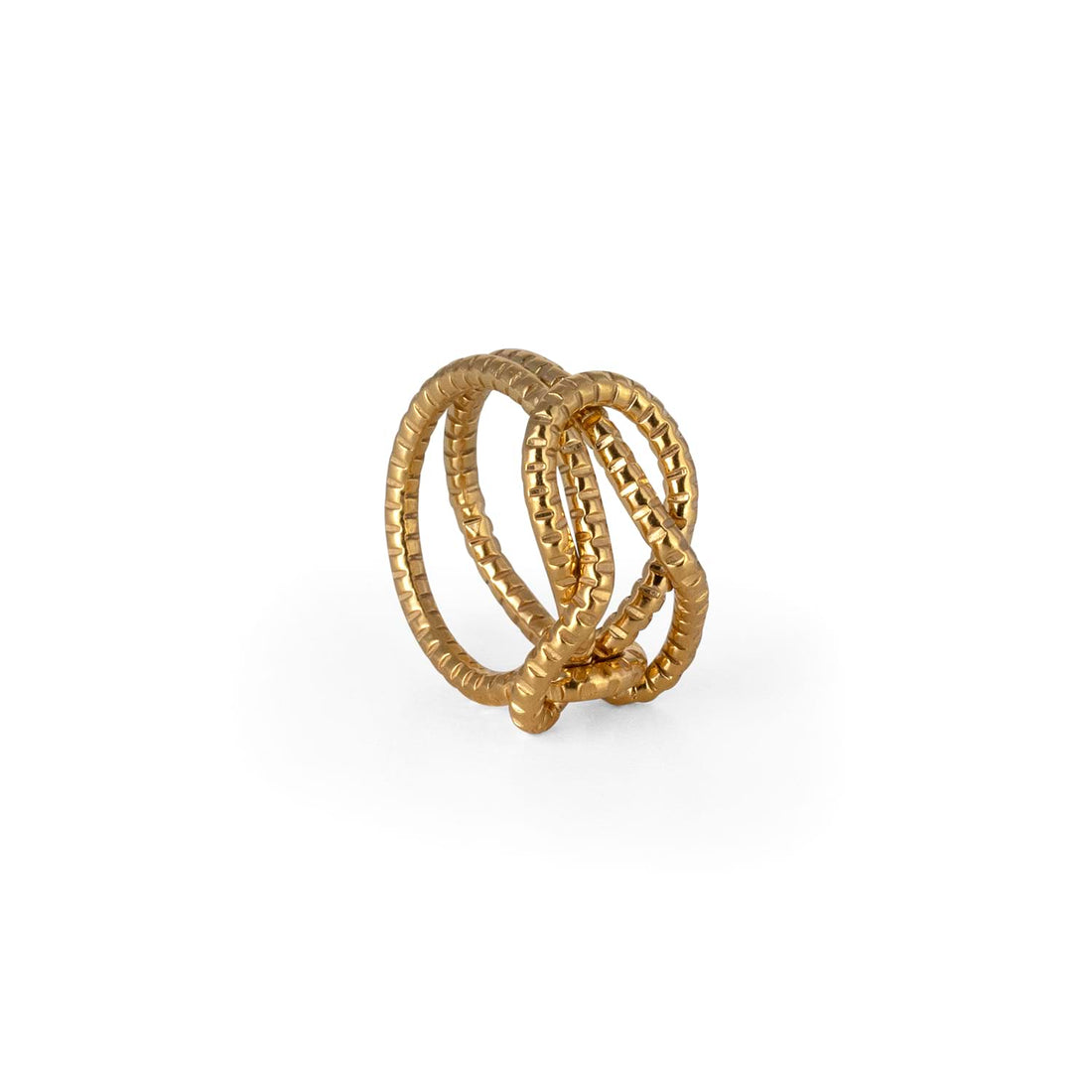 Cara Tonkin at E.C.One London  Serpentine Knot Ring Gold Plated