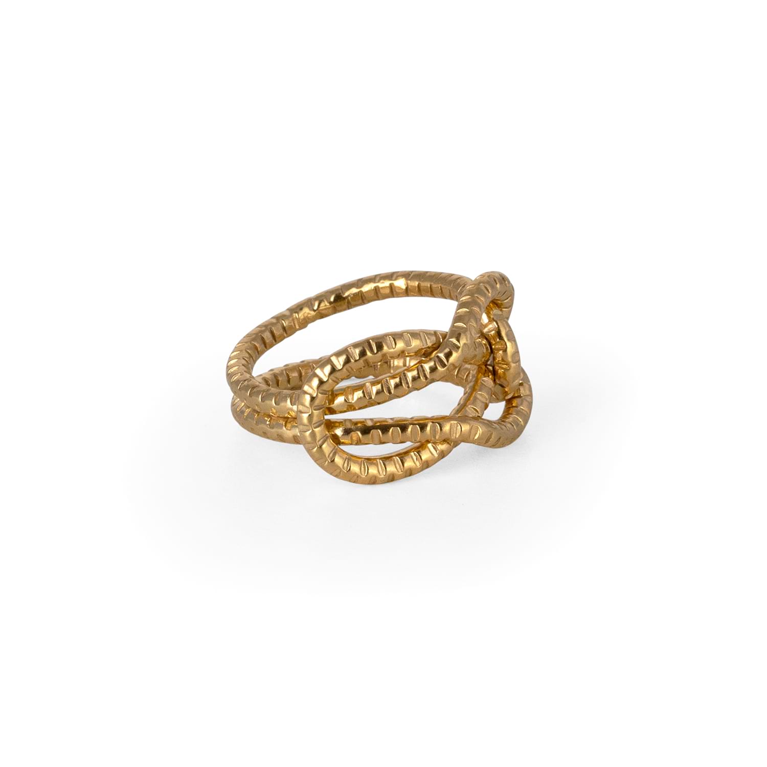 Cara Tonkin at E.C.One London  Serpentine Knot Ring Gold Plated