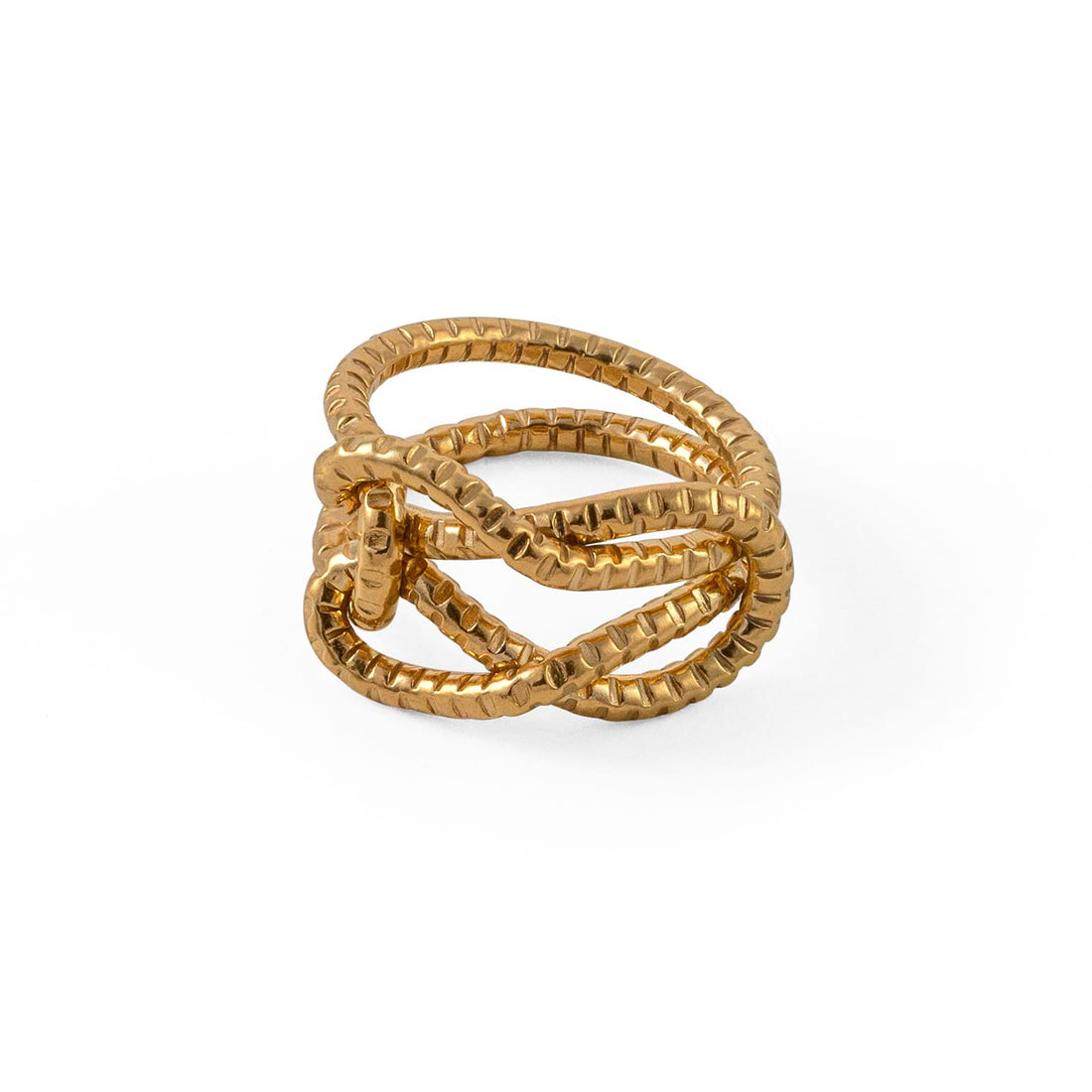 Cara Tonkin at E.C.One London  Serpentine Knot Ring Gold Plated