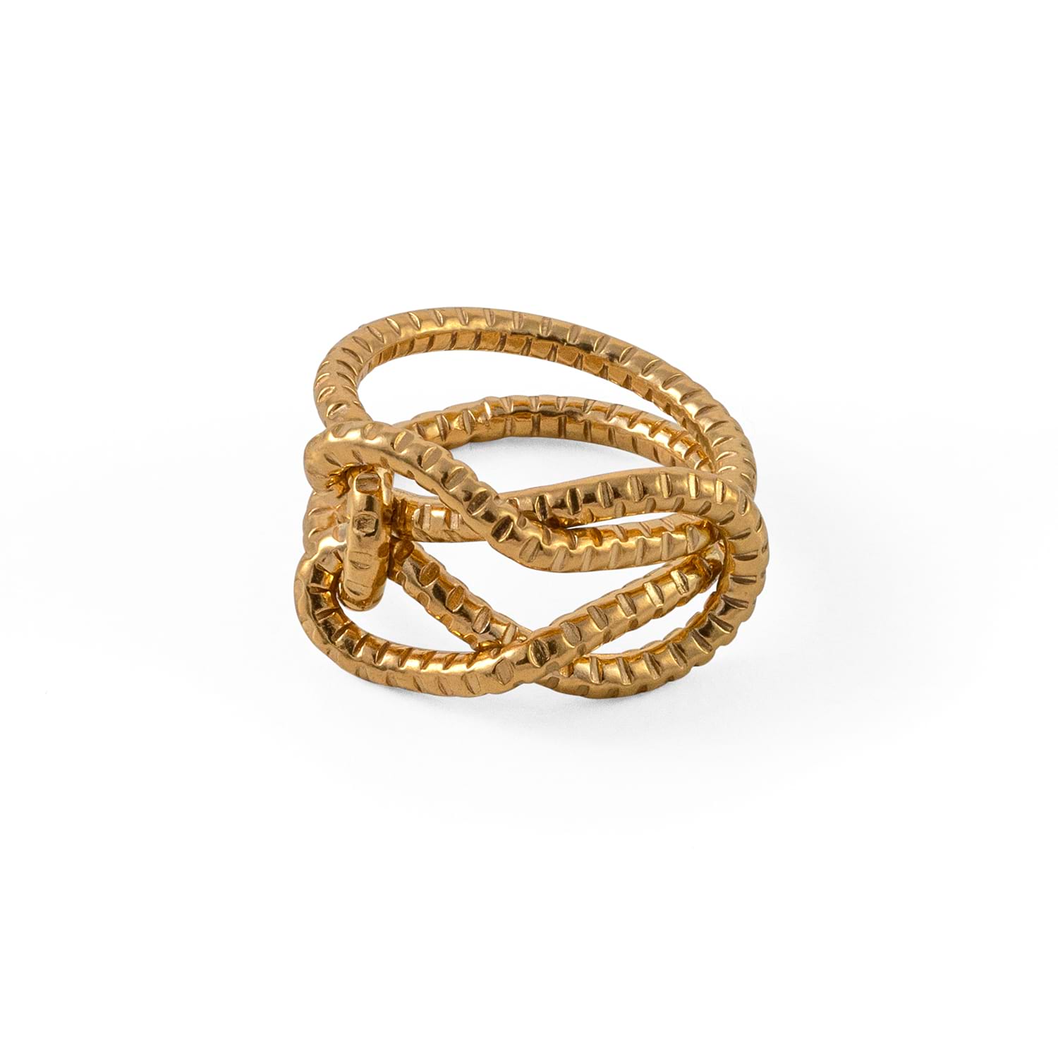 Cara Tonkin at E.C.One London  Serpentine Knot Ring Gold Plated