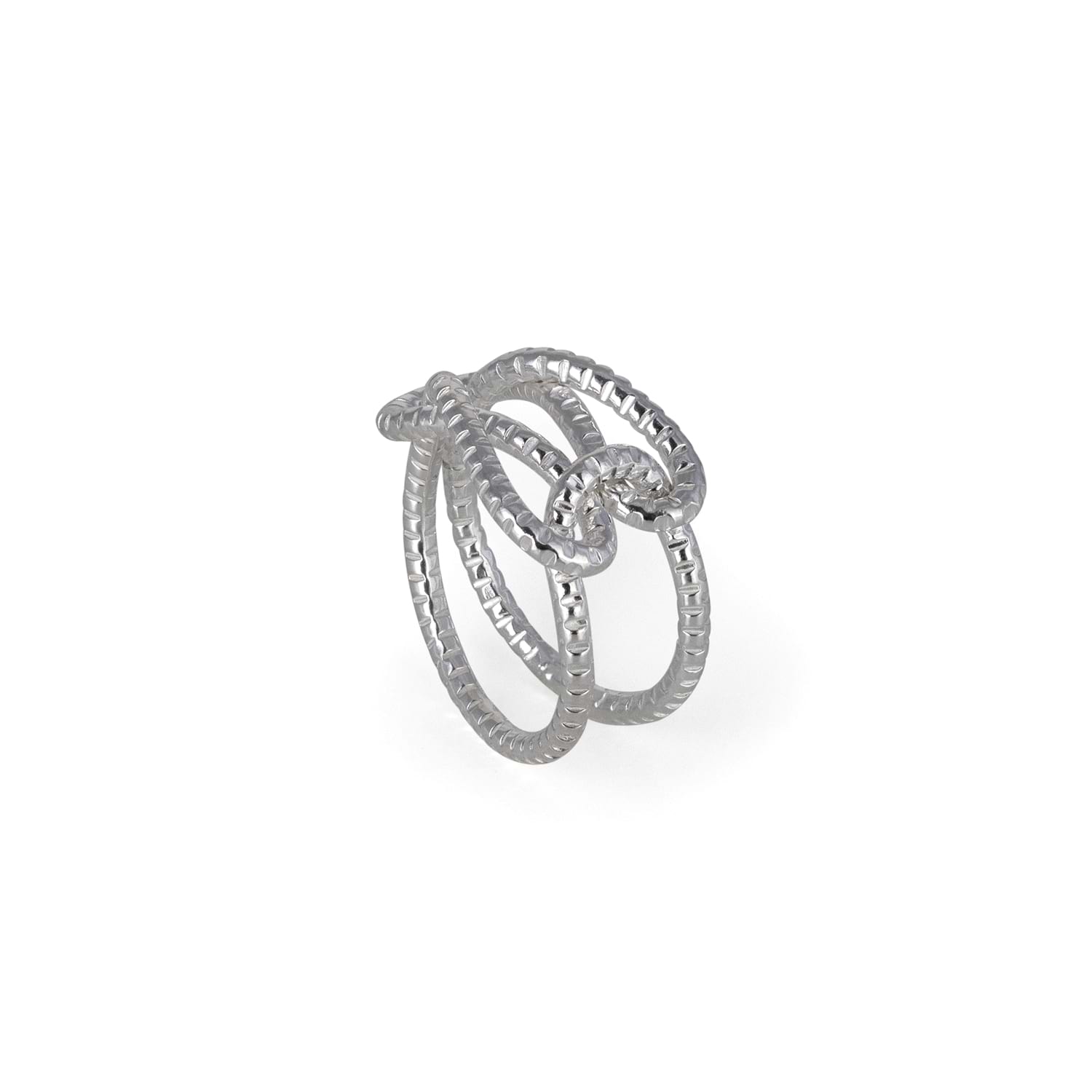 Cara Tonkin at E.C.One London Serpentine Knot Ring Silver