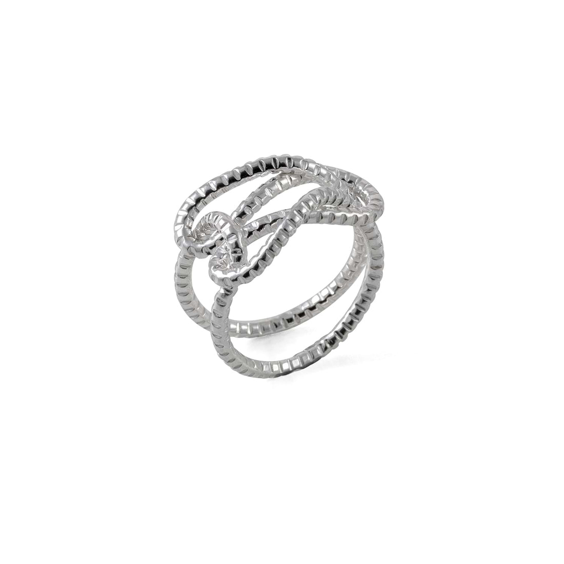 Cara Tonkin at E.C.One London Serpentine Knot Ring Silver