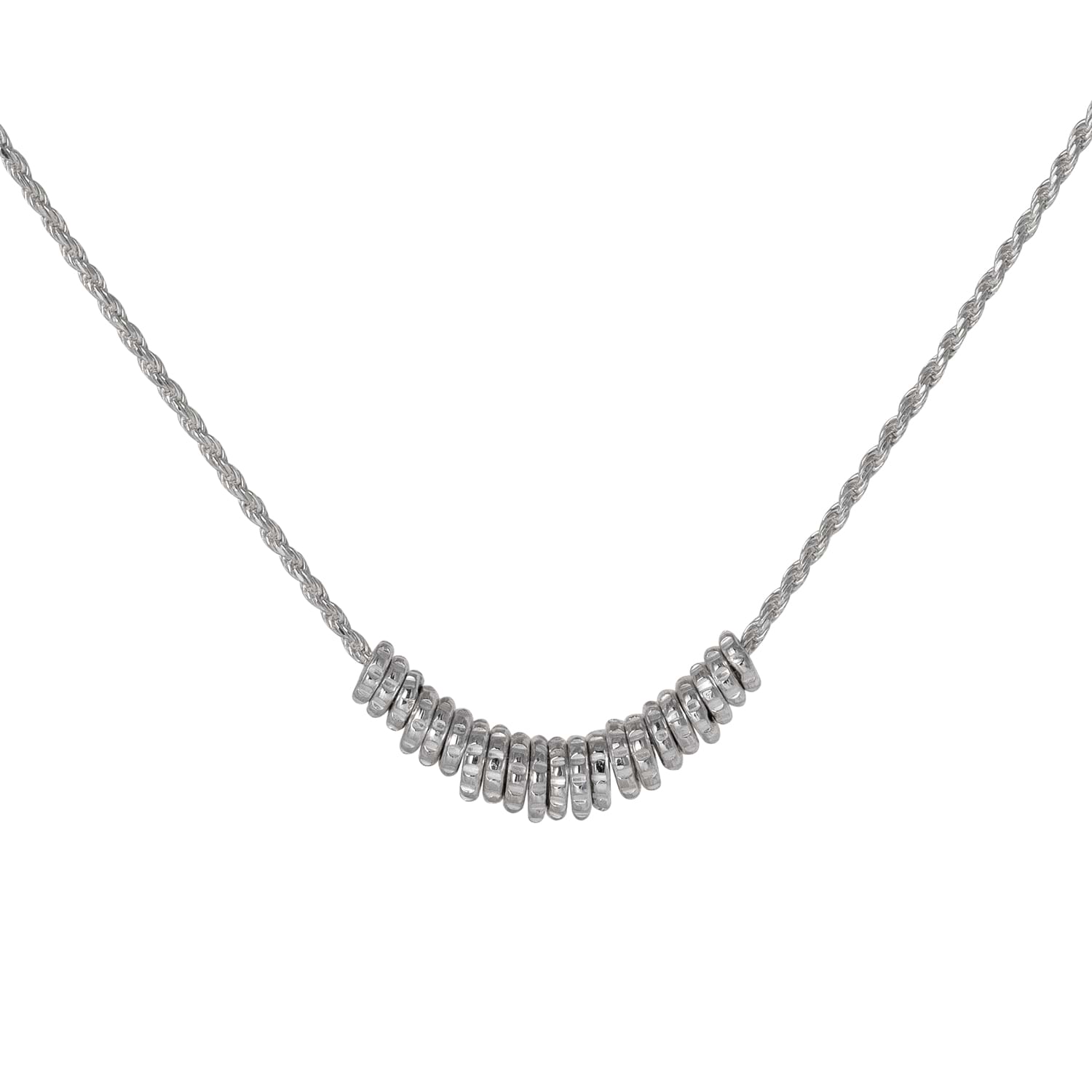 Cara Tonkin at E.C.One London  Serpentine Multi-link Necklace Silver