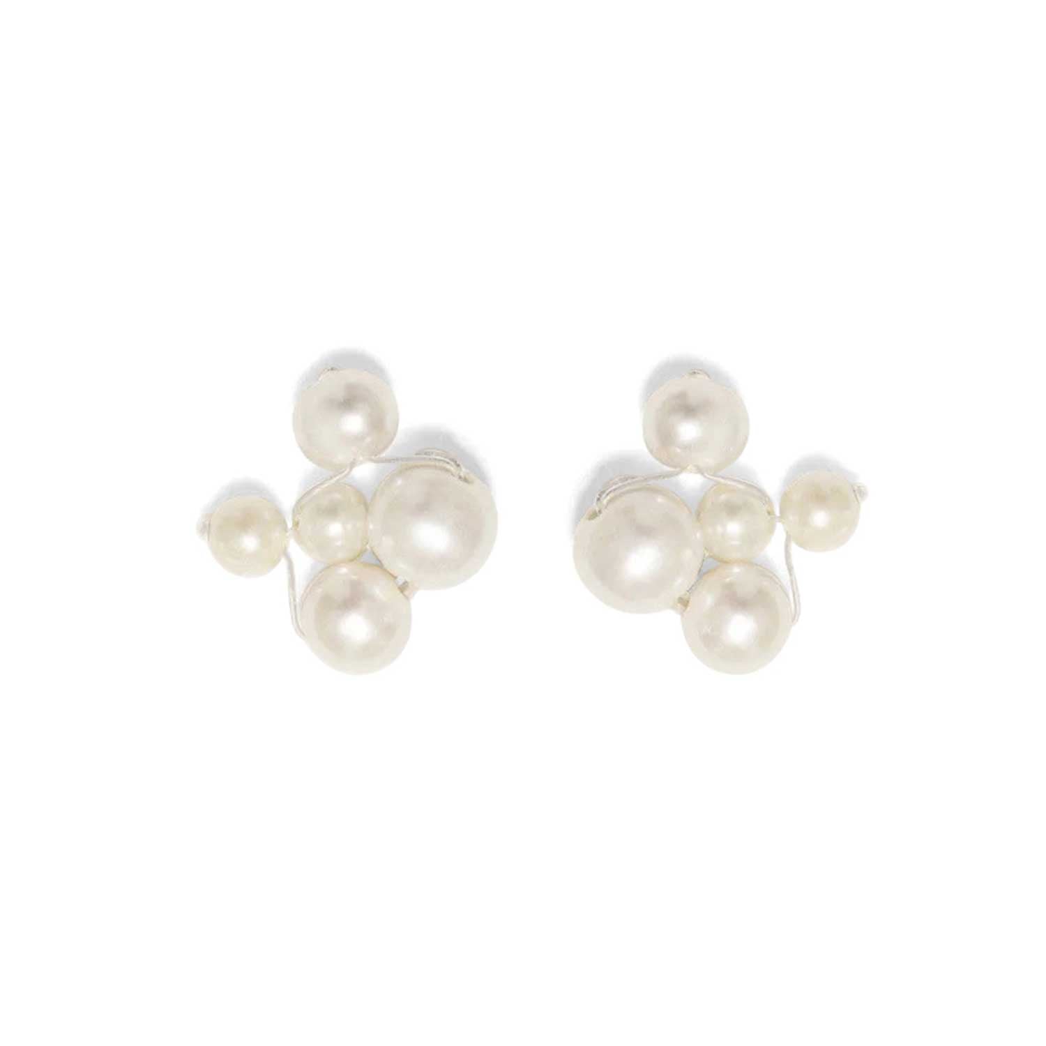 CompletedWorks at ethical jeweller E.C.One London Universal Code Pearl Stud Earrings