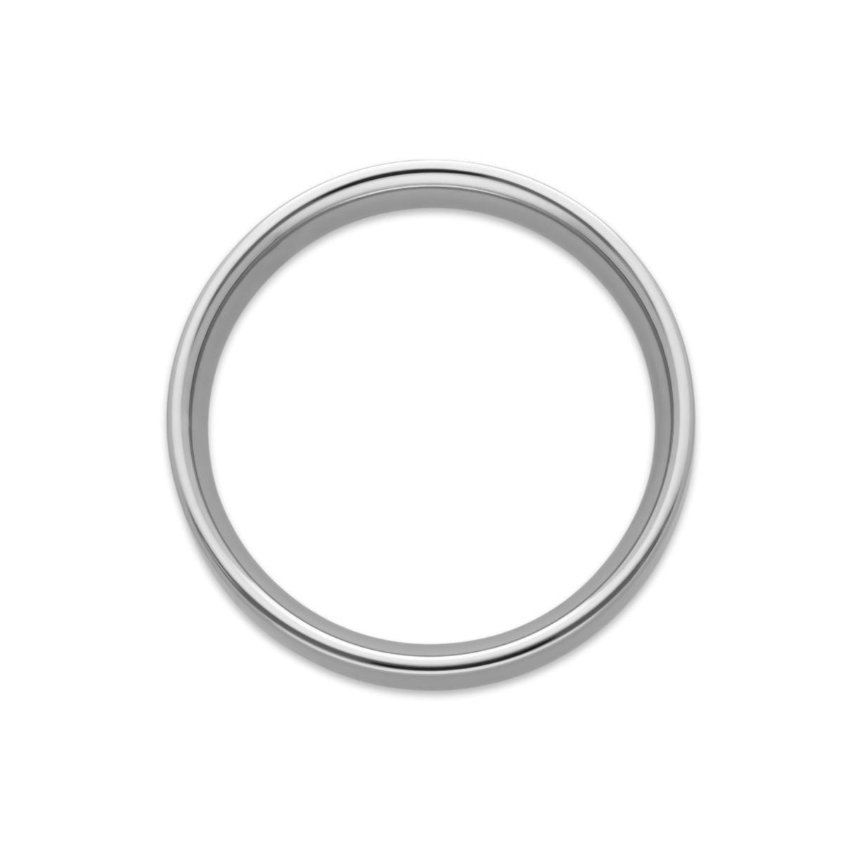 EC One Flat Court Band Platinum - 5mm wide