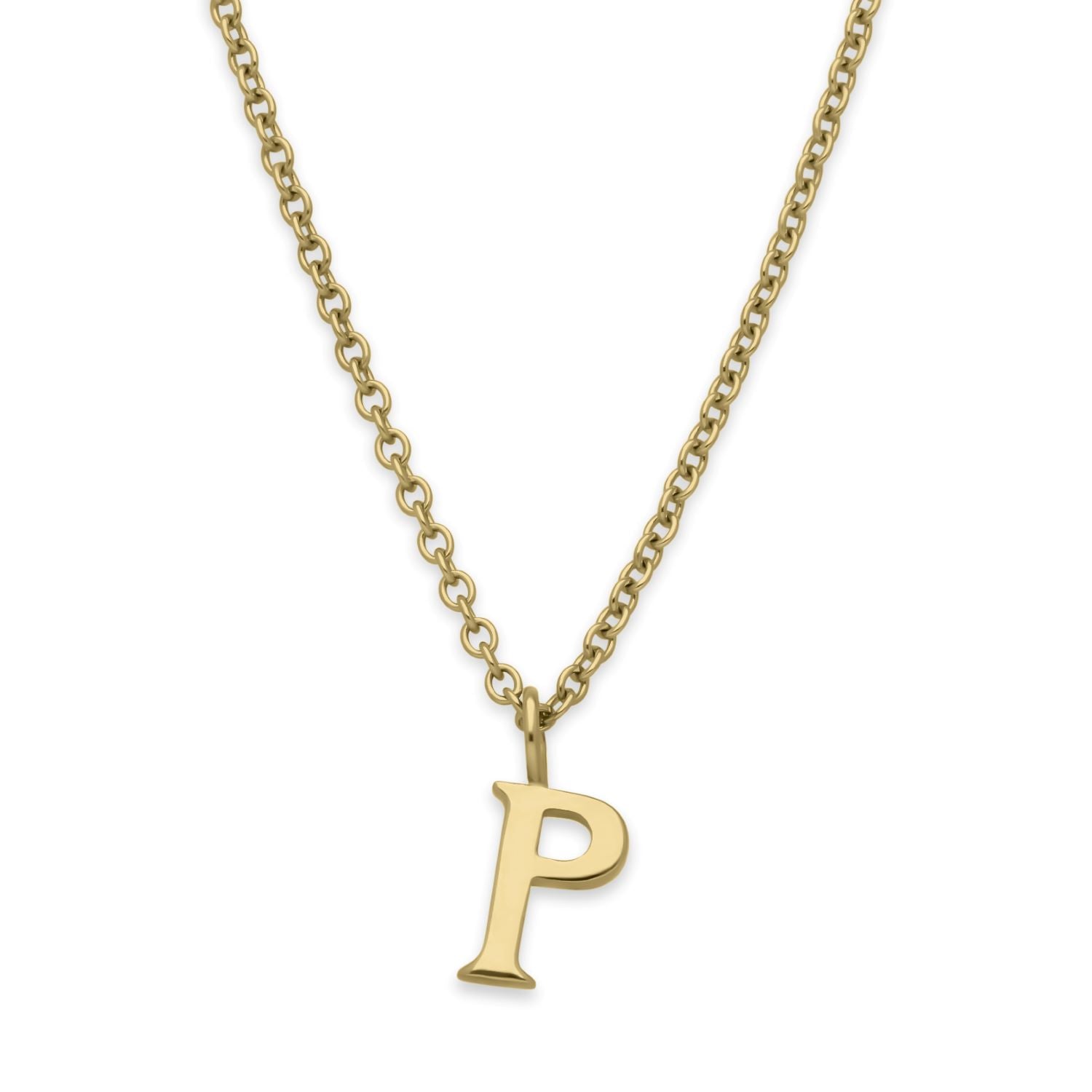 EC One  Letter recycled Gold Necklace made in our London B Corp workshop