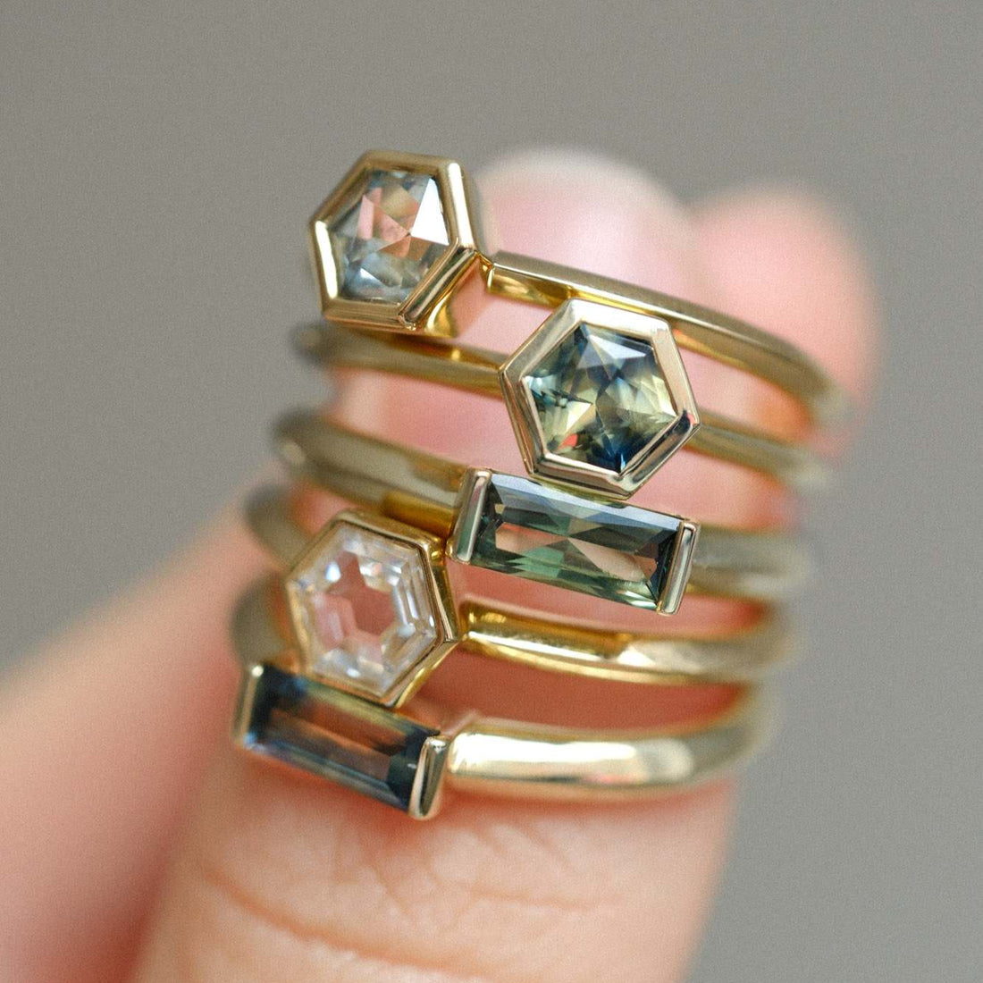 Ethical engagement rings at E.C.One London by Ellie Air