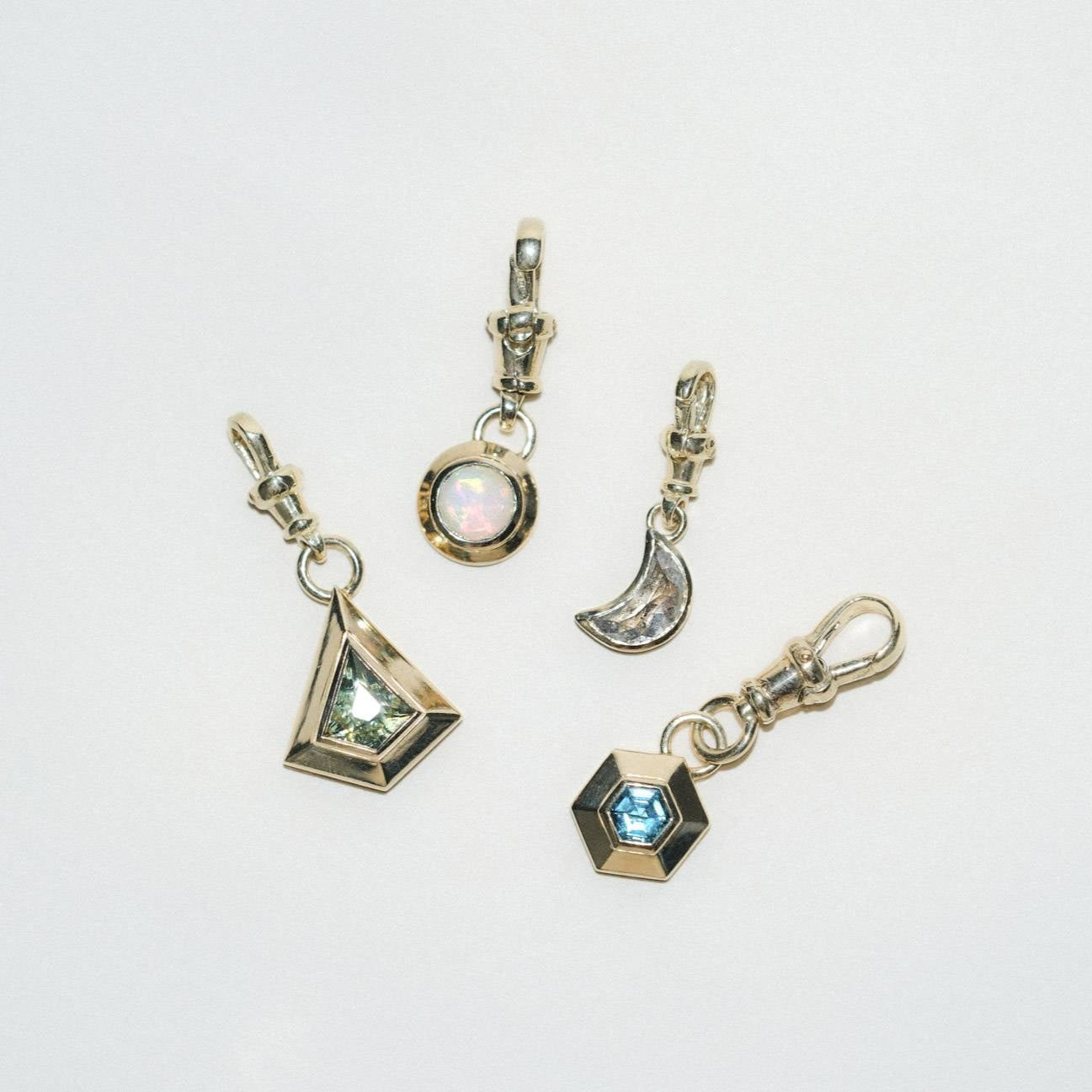 Ethical gemstone gold charms at E.C.One by Ellie Air