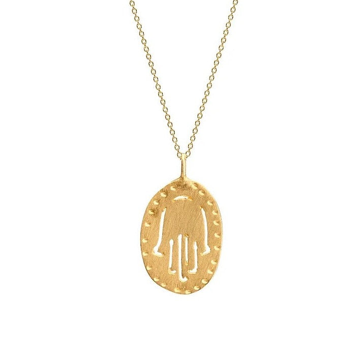 Fotini Psarouli Gold Hamsa necklace at EC One London