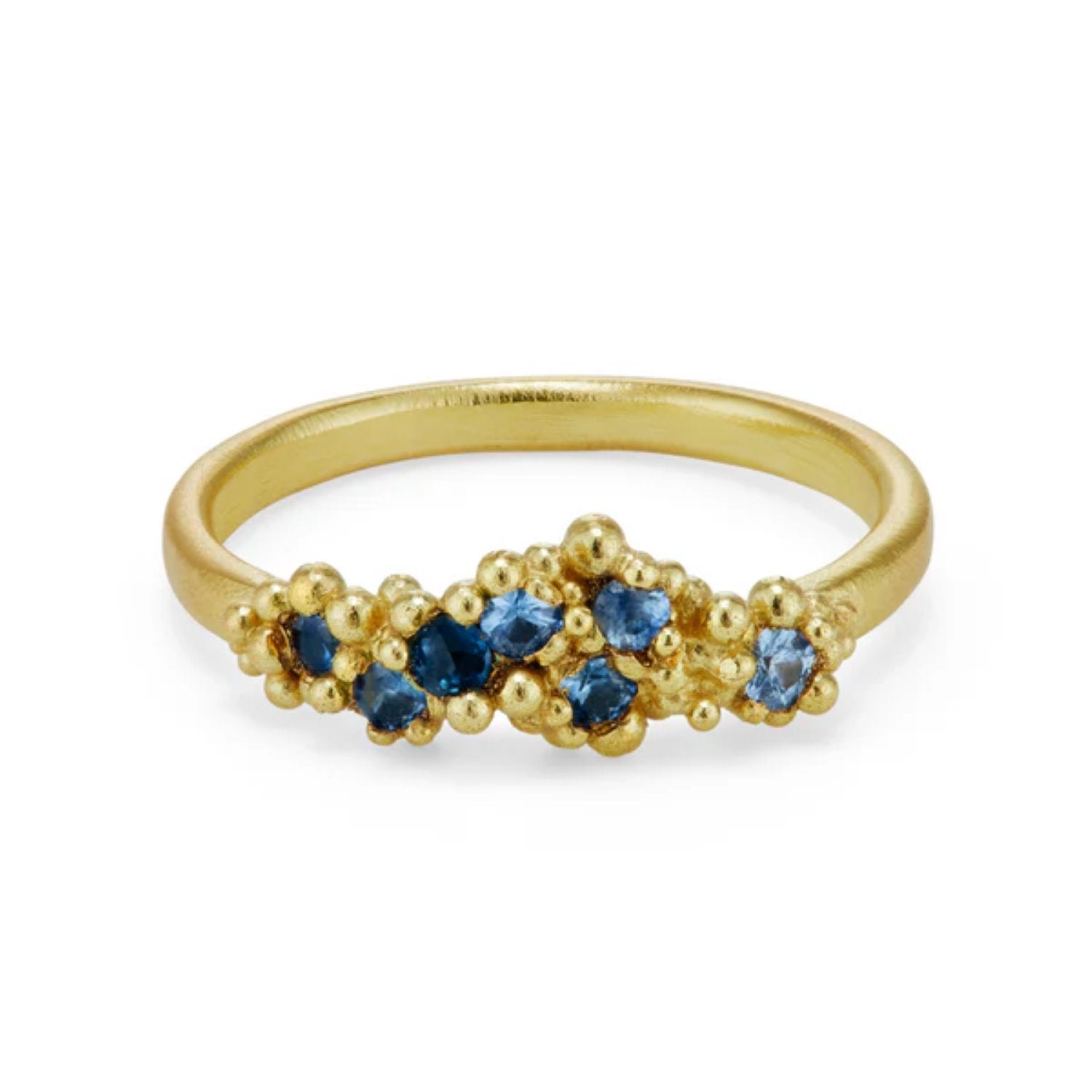 Hannah Bedford at E.C.One London Granule Sea Ring with Blue Sapphires