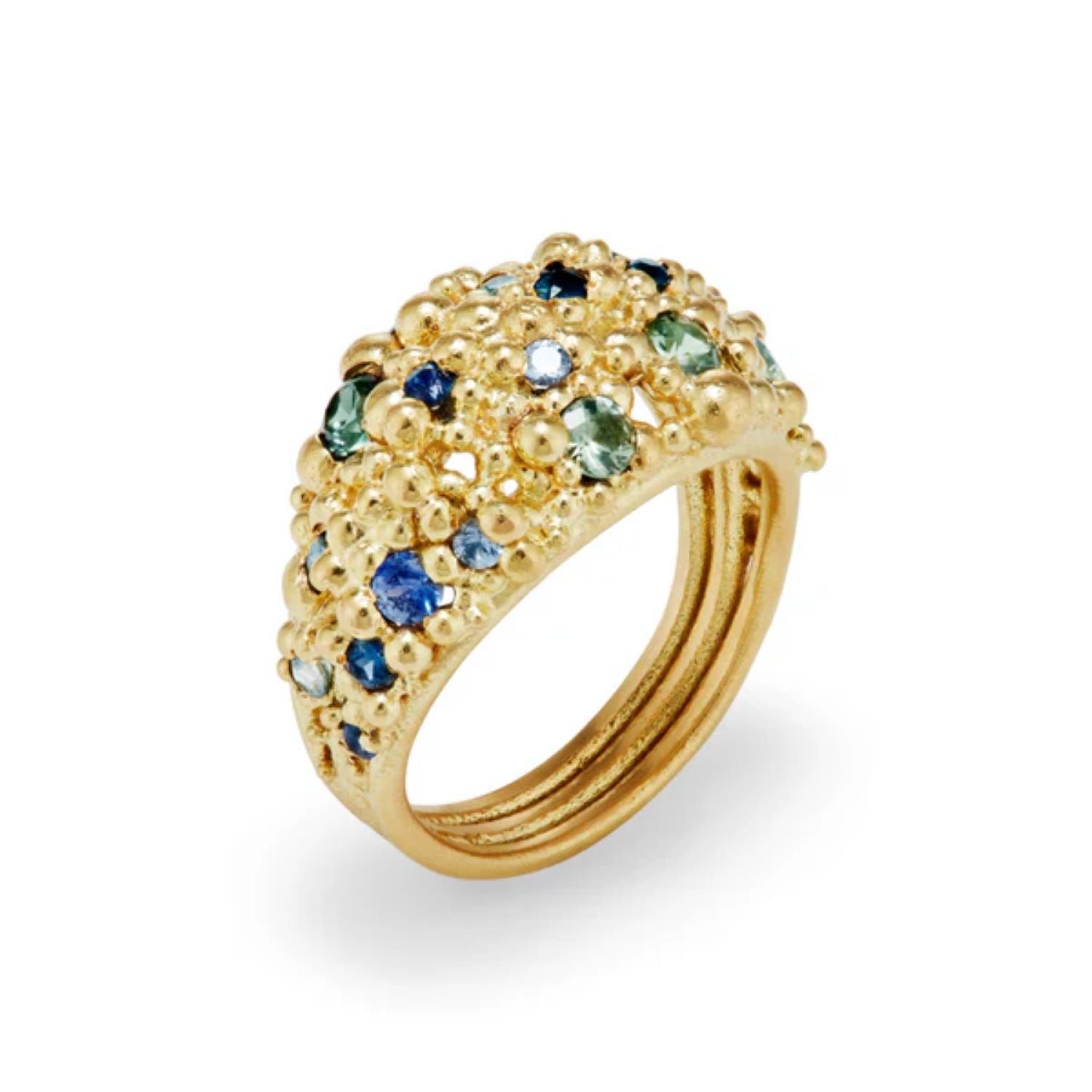 Hannah Bedford at E.C.One OCEAN JEWELS Scattered Granule Gold Ring