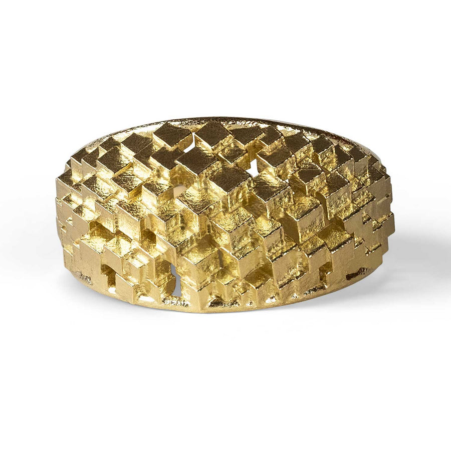  Jo Hayes Ward at E.C.One London CUBE Asymmetric Tapered Ring Yellow Gold