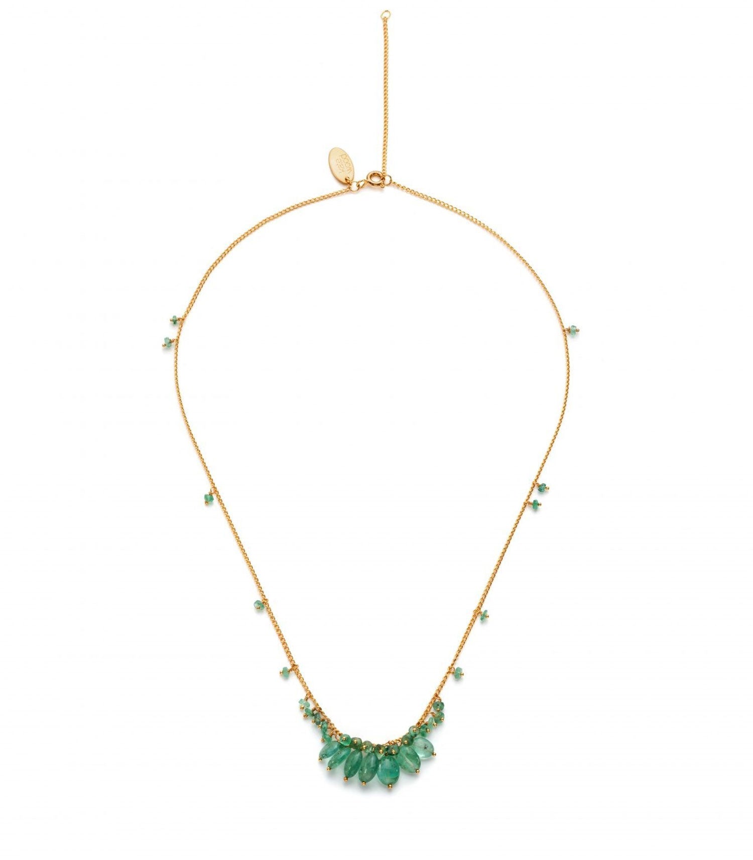 Emerald Bead Cluster Necklace