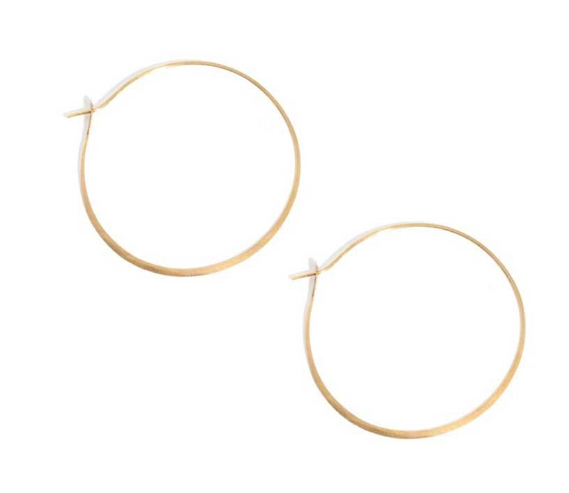 Melissa Joy Manning at EC One London extra large Round Hoops gold