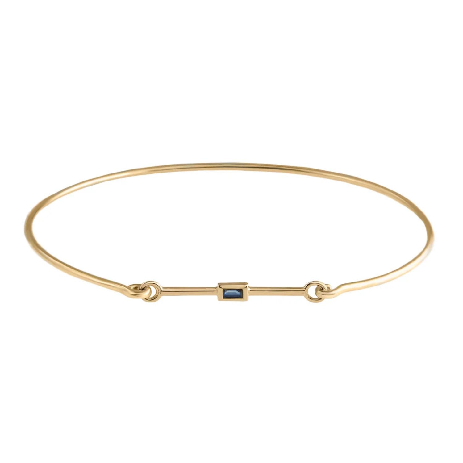 Metier at E.C. One London Baguette Blue Sapphire Cuff Bracelet