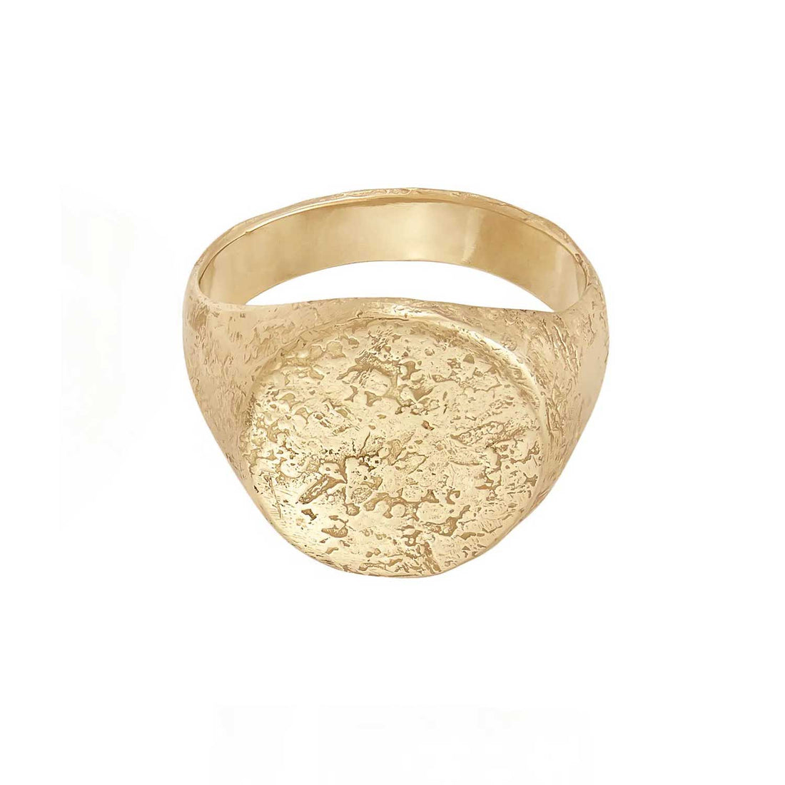 Natalie Perry Large Organic Signet Ring in 9ct Yellow Gold at ethical jewellers EC One London