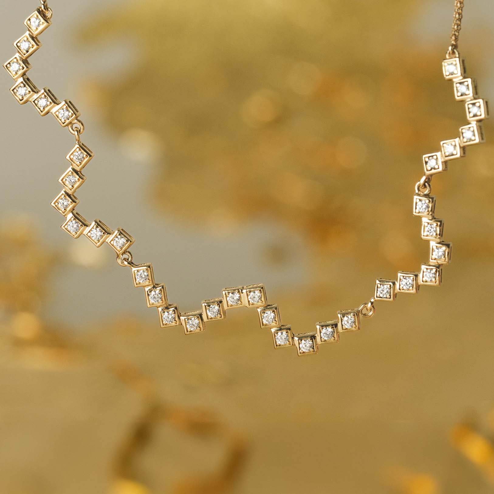 Nilufer Fine Jewellery at E.C.One London RHEA Gold and Diamond Necklace