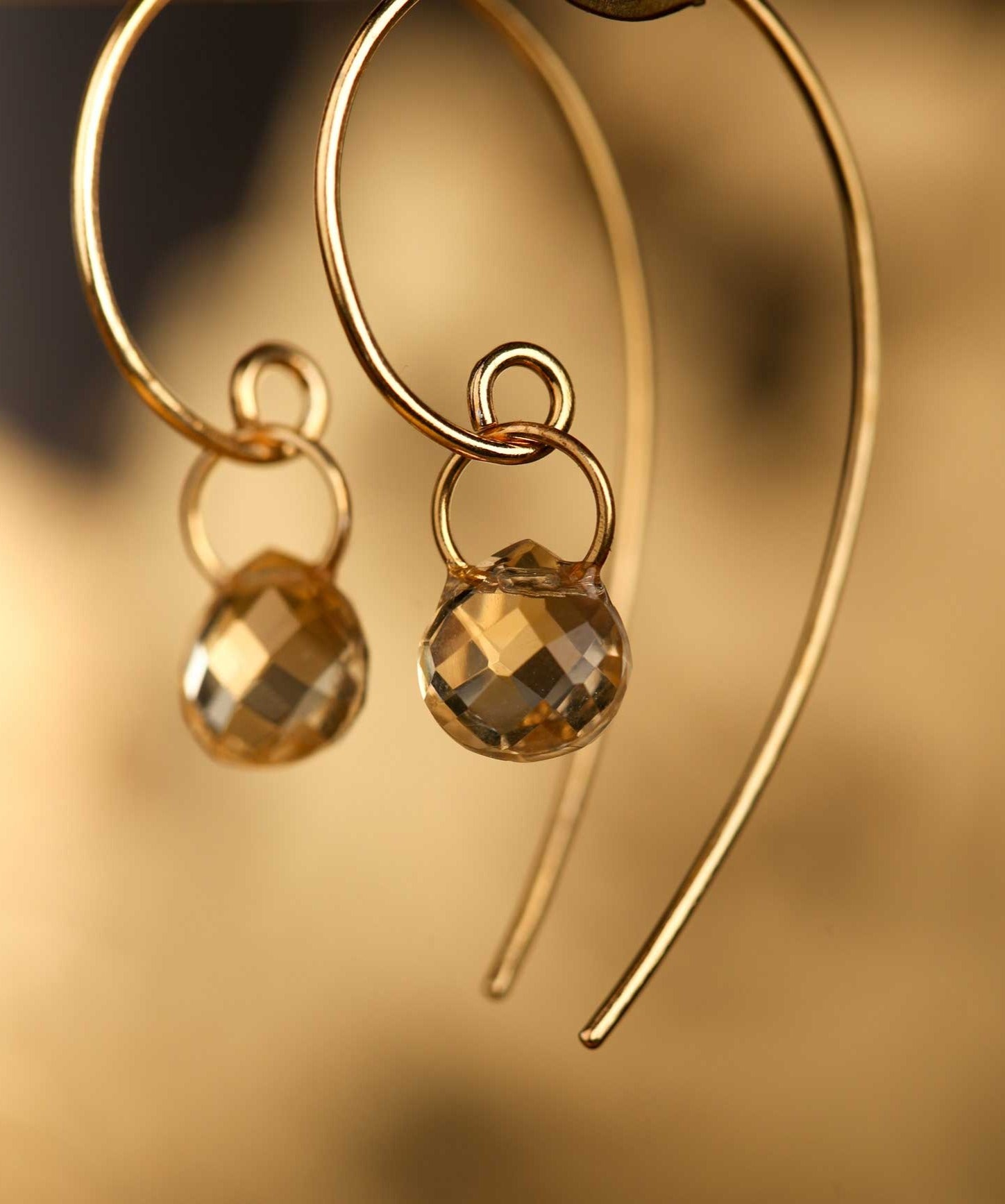 pomegranate SUNDANCE Citrine Hook Earrings at EC One London