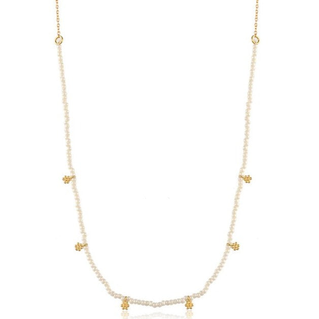 FIORA Pearl & Mini Charm Necklace