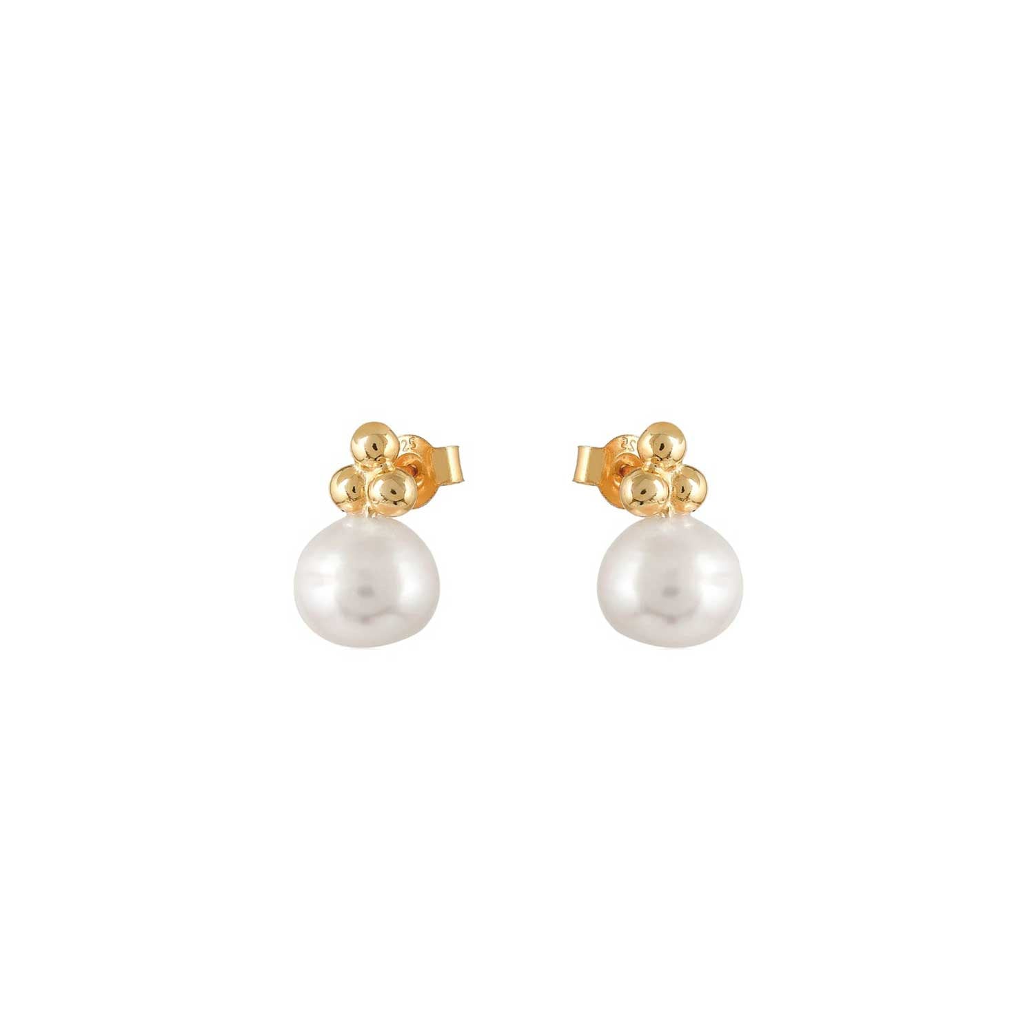 Pomegranate MATILDA Pearl Drop Stud Earrings at EC One 