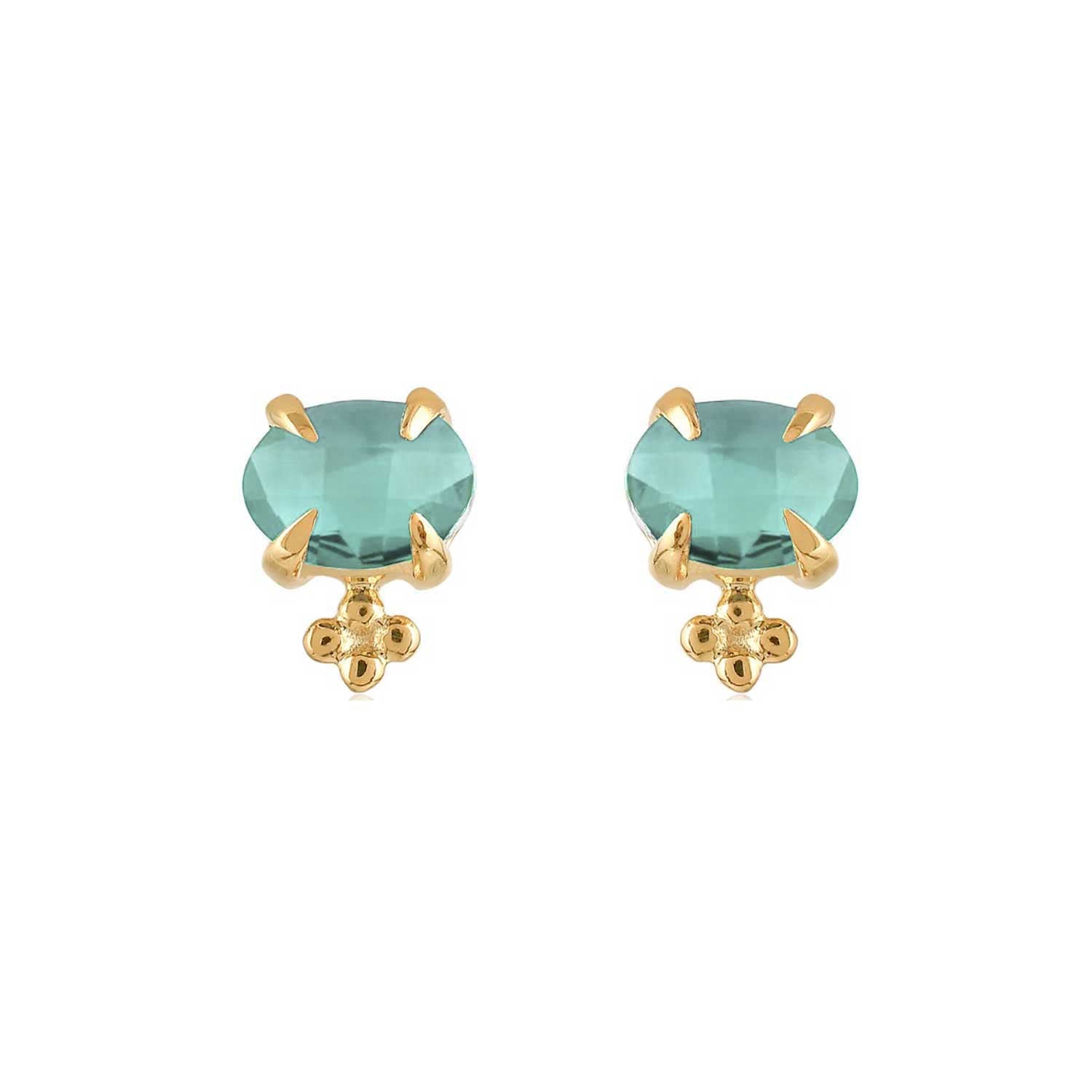 Pomegranate MIRANDA Apatite Stud Earrings at EC One London