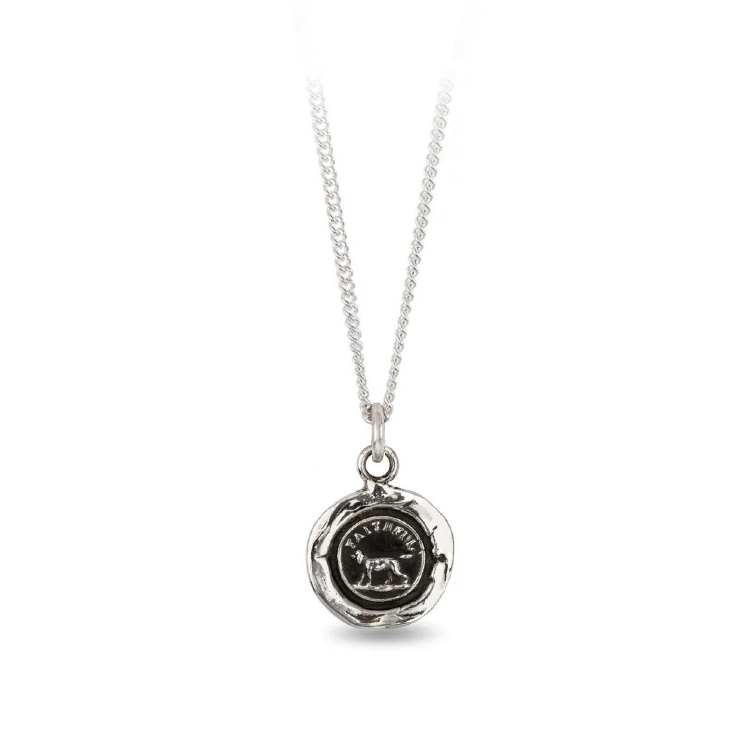 Pyrrha at E.C.One London FAITHFUL FRIEND Talisman Silver Necklace