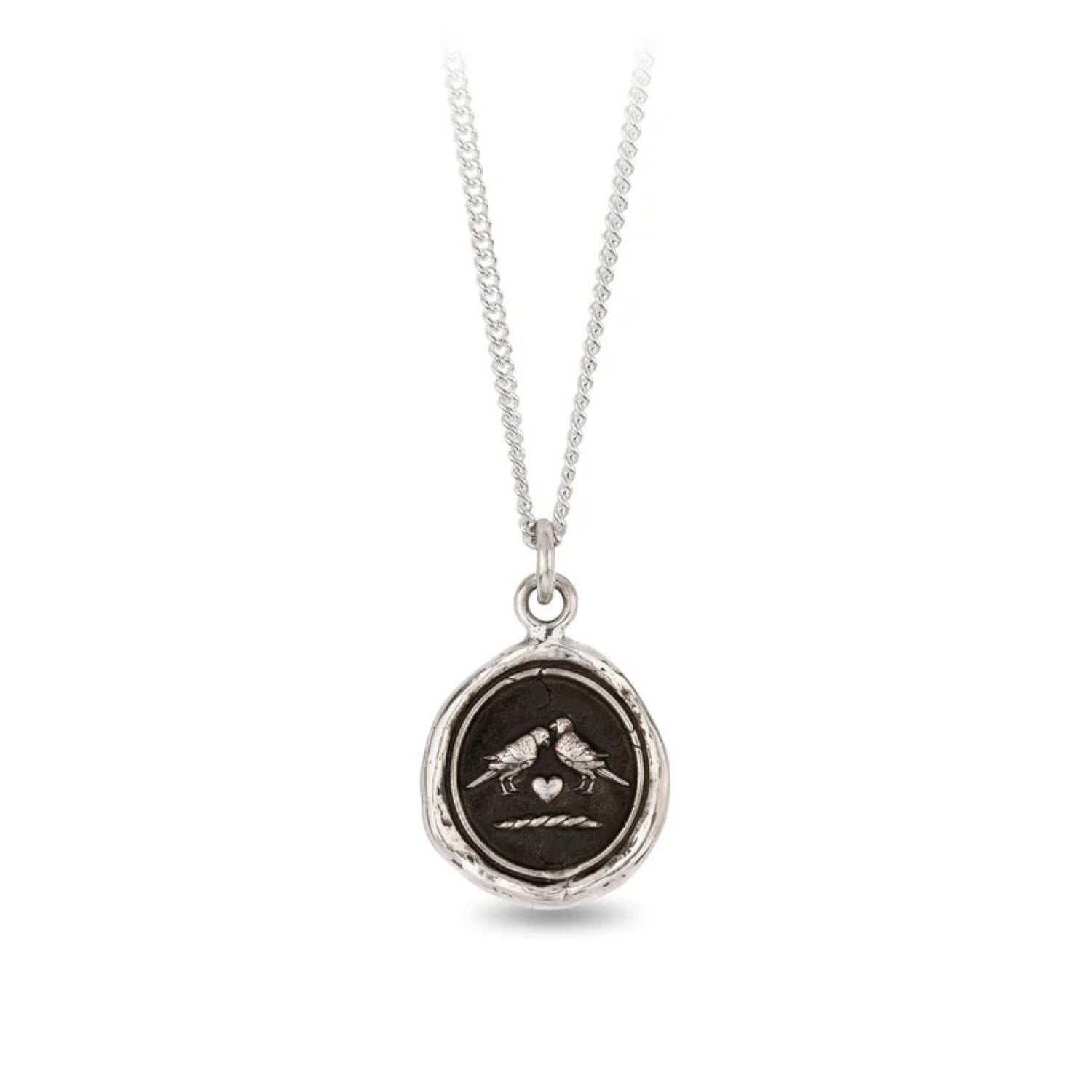 Pyrrha at E.COne London LOVE BIRDS Talisman Silver Necklace