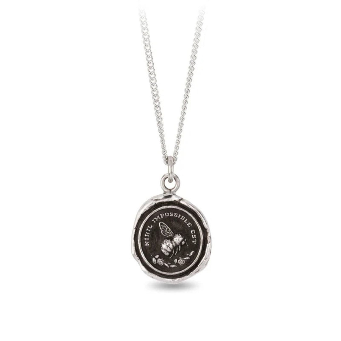 Pyrrha at E.C.One London NOTHING IS IMPOSSIBLE Talisman Silver Necklace