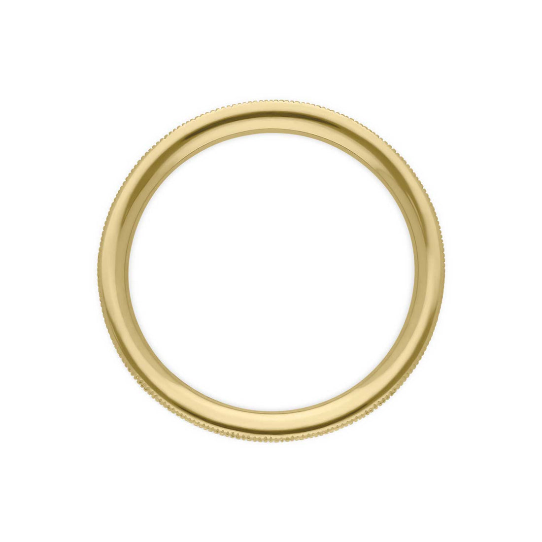 Eternity Ring Slim Channel Set Diamonds with Milgrain Yellow Gold