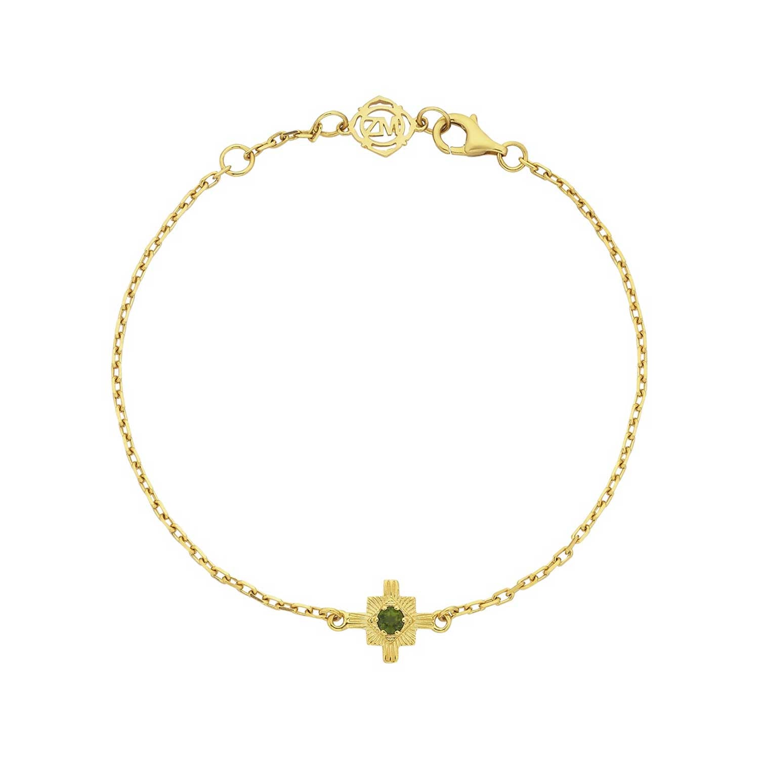 Zoe and Morgan at E.C. One London INKA Bracelet Gold Plated & Chrome Diopside 