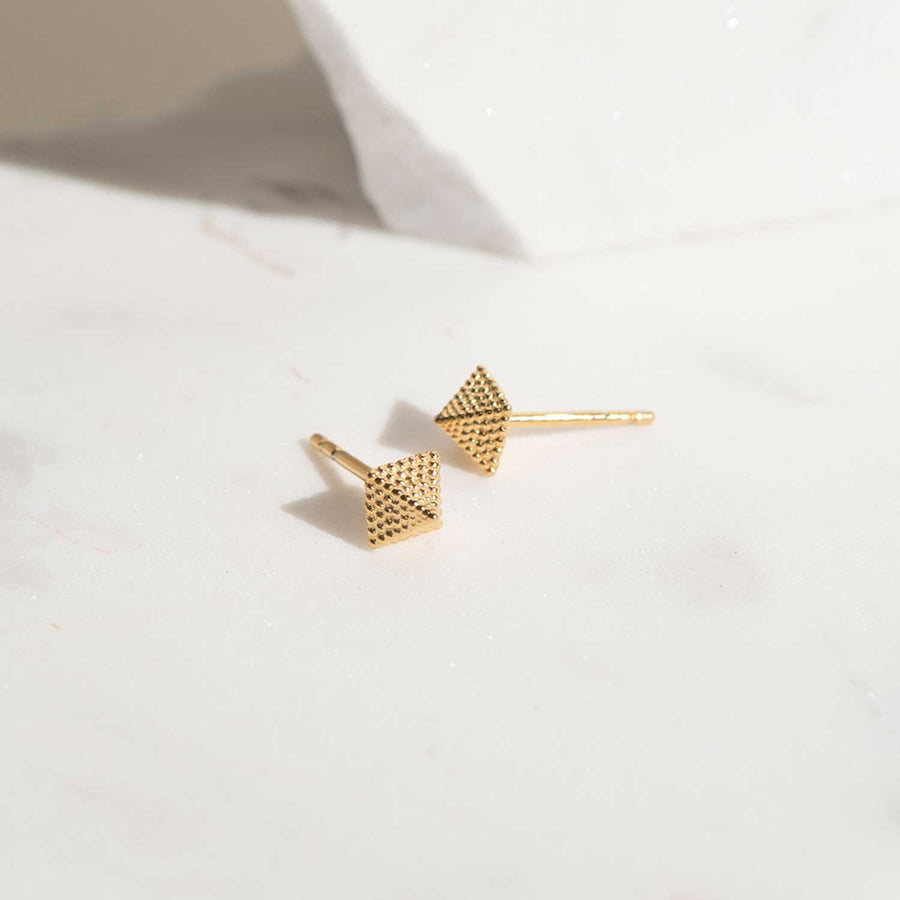 Zoe and Morgan at E.C. One London NINA Studs Gold Plated